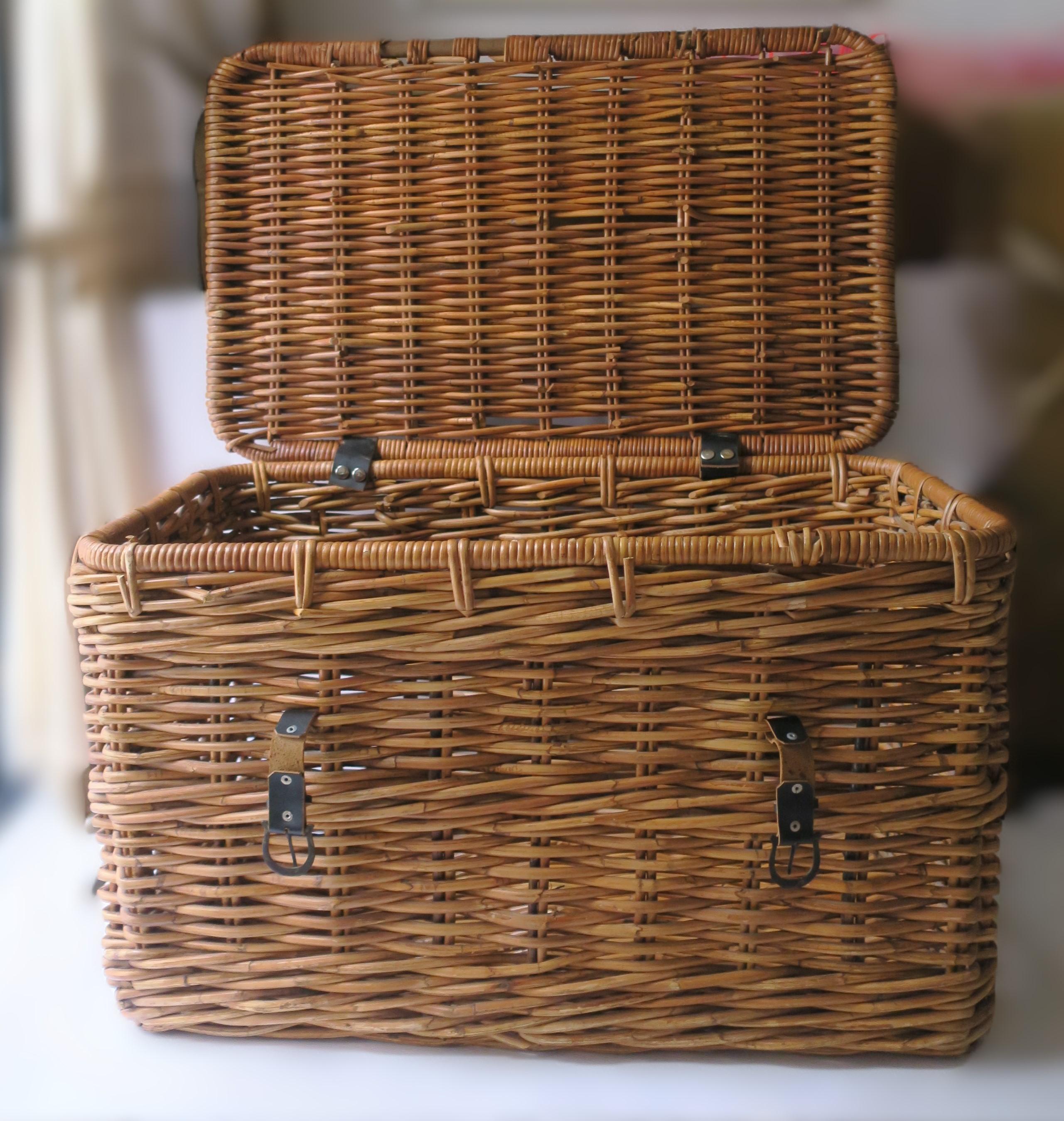 Wicker Basket Storage Trunk 3