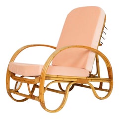 Wicker Sun Lounge Chair by Angraves - Cane Rattan Armchair