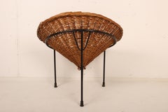 Wicker Sunflower Chair by Roberto Mango for Tecno, Italy, 1952