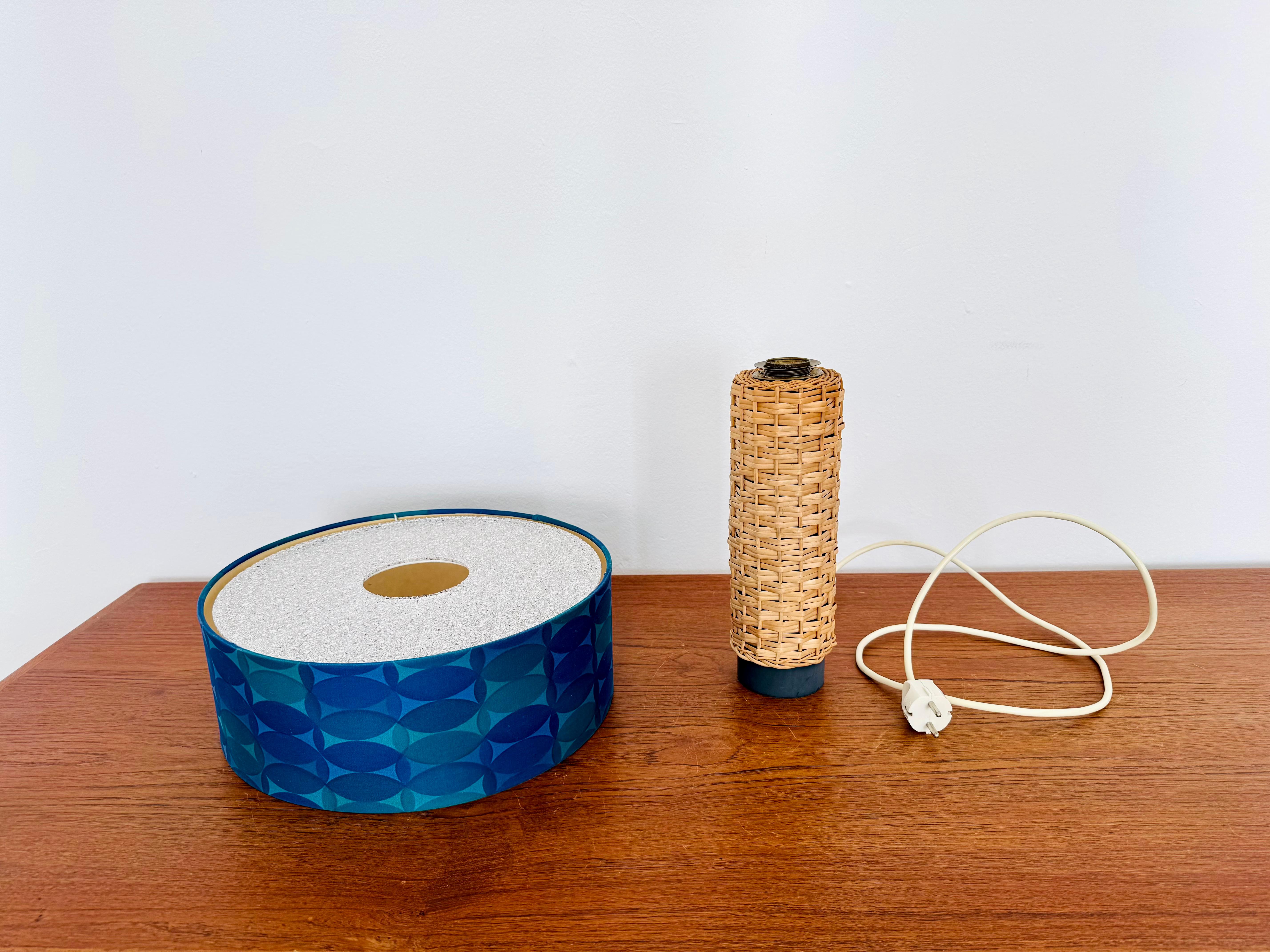 Wicker Table Lamp by Kaiser Leuchten For Sale 5