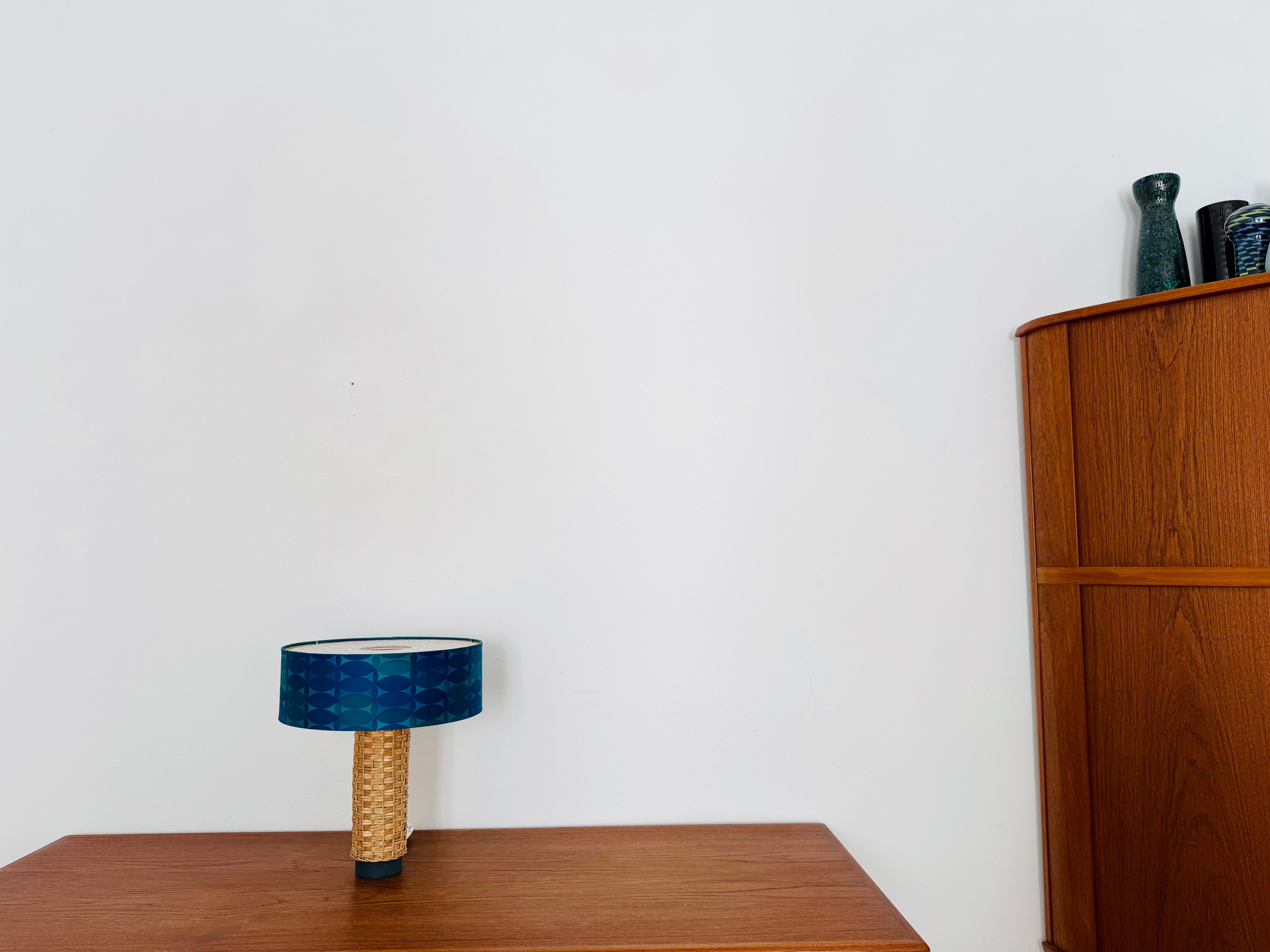Wicker Table Lamp by Kaiser Leuchten In Good Condition For Sale In München, DE