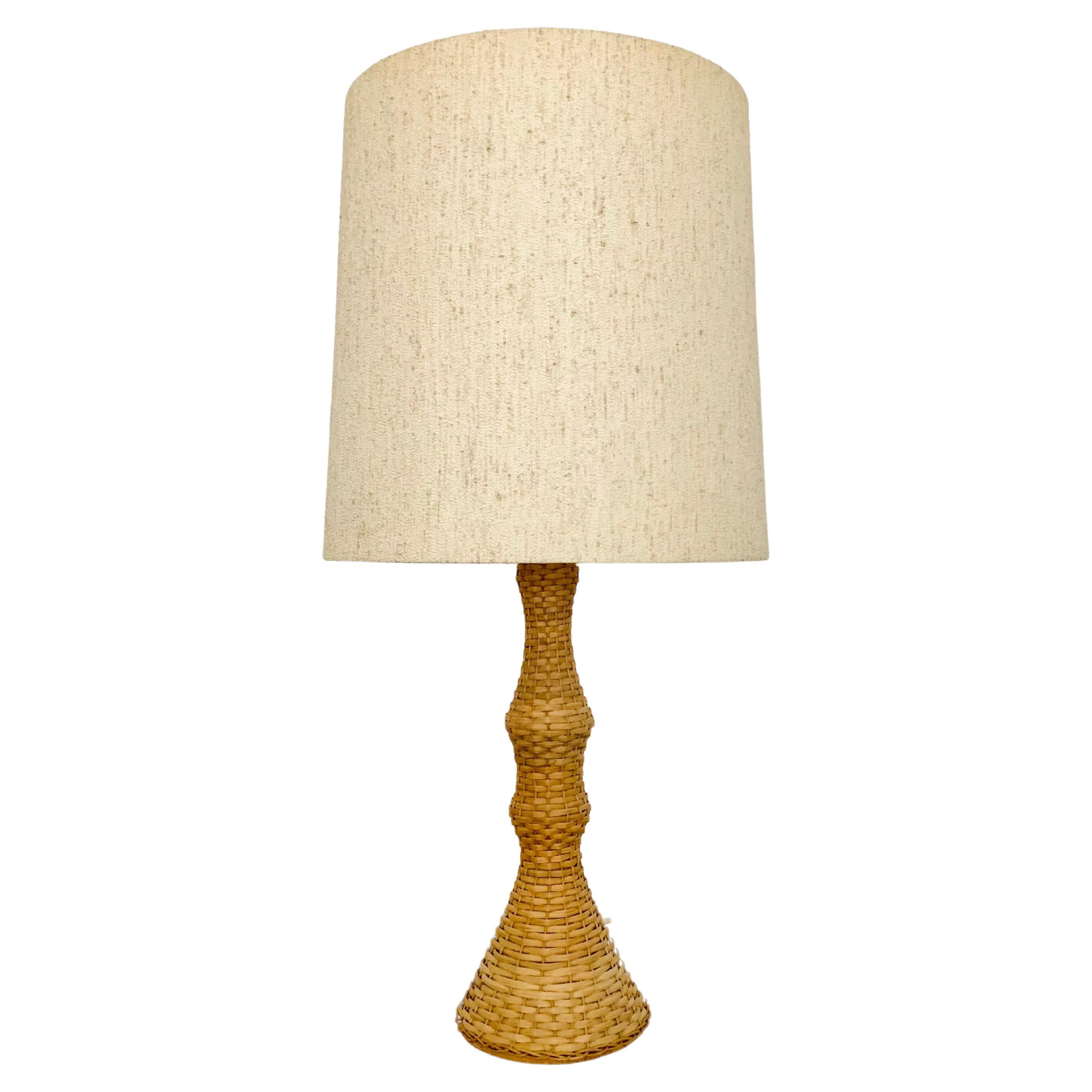 Wicker Table Lamp For Sale