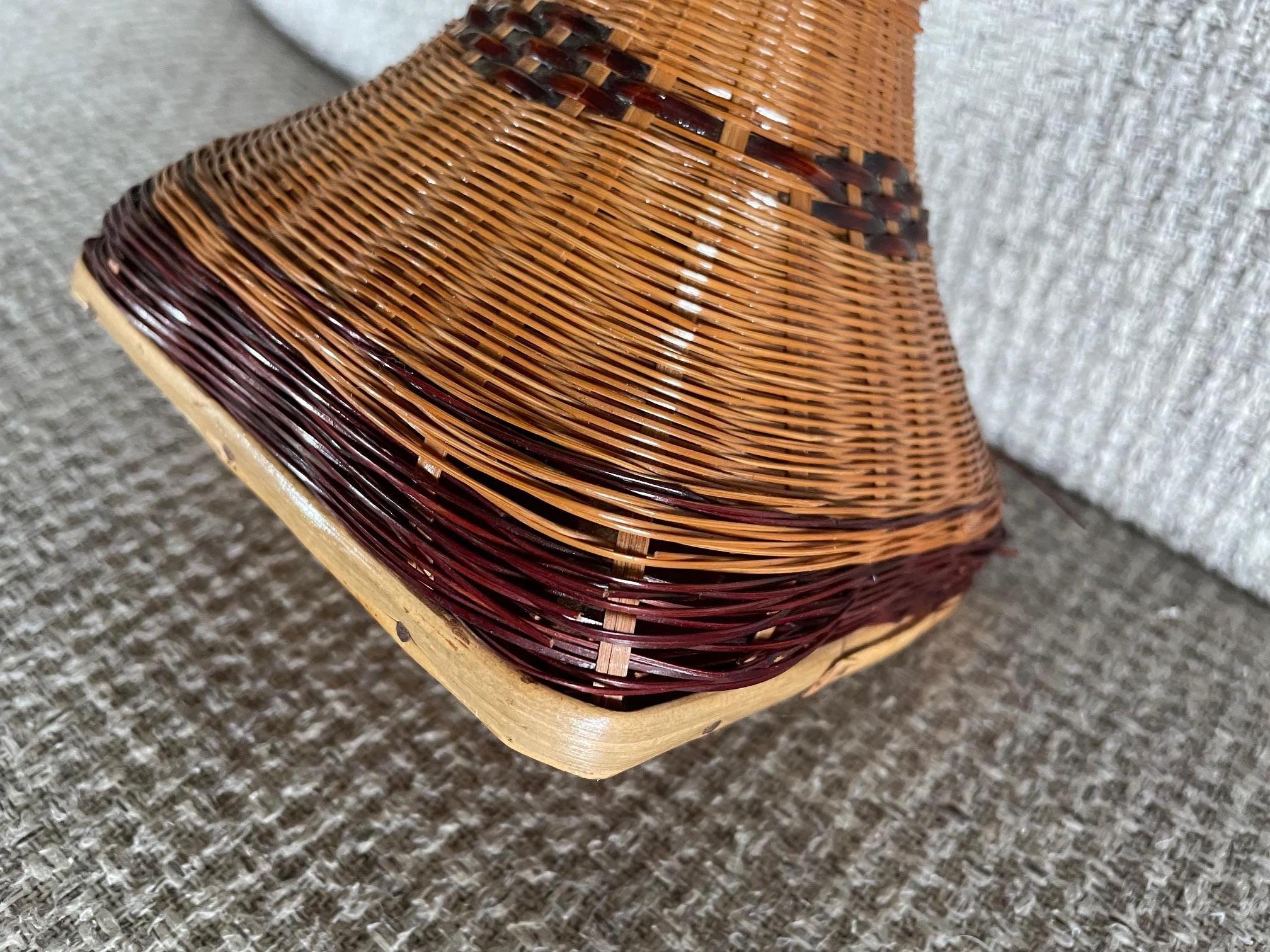 Wicker table mirror In Good Condition In Nivelles, BE