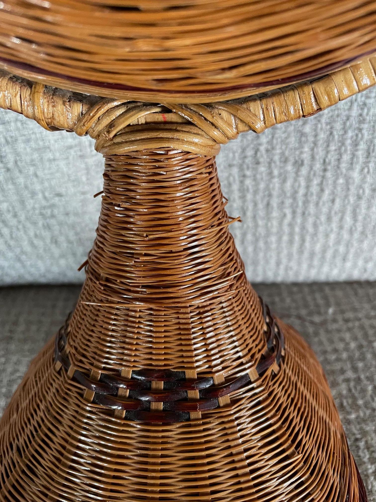20th Century Wicker table mirror