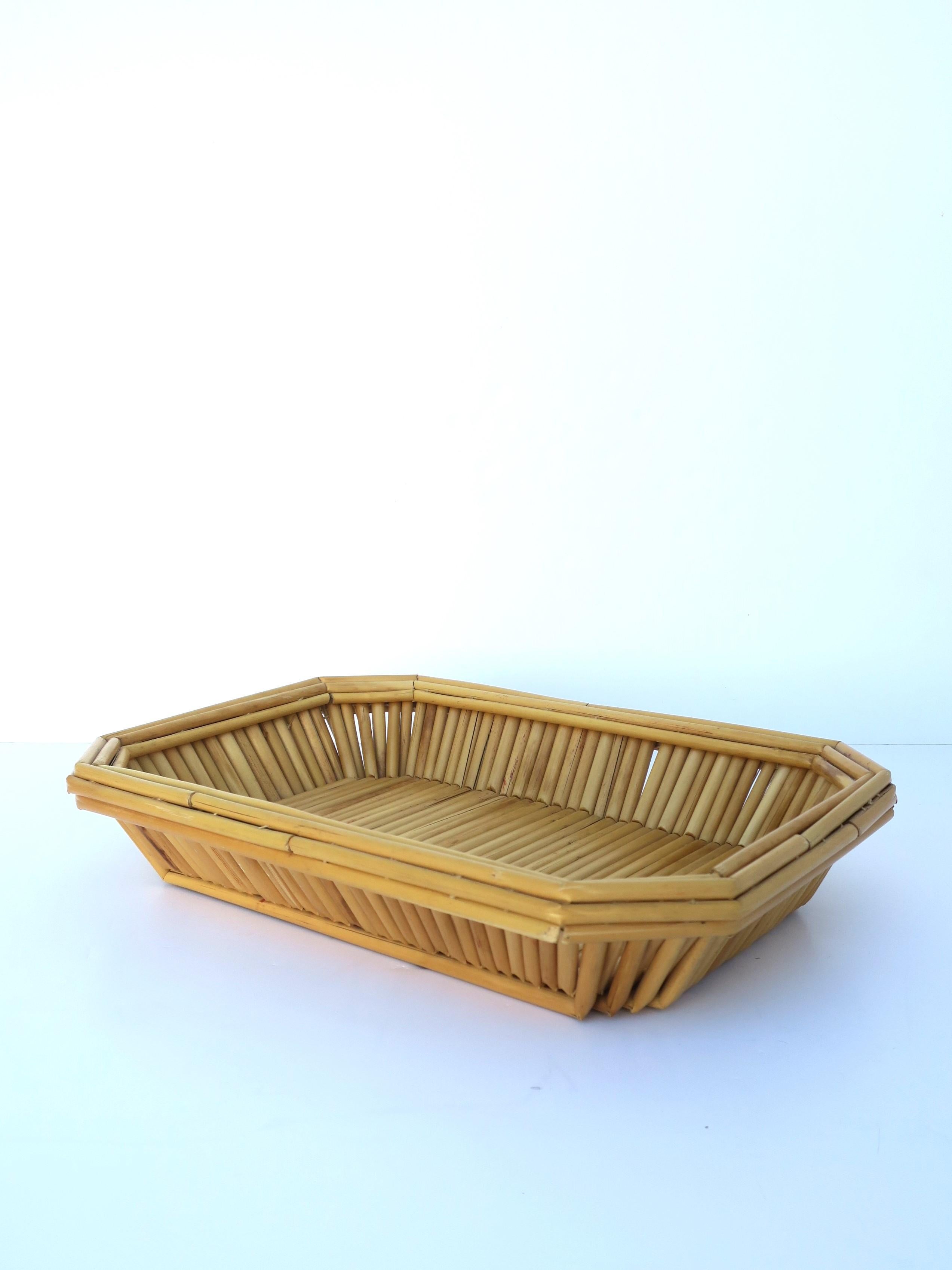 Wicker Tray Basket Centerpiece For Sale 5