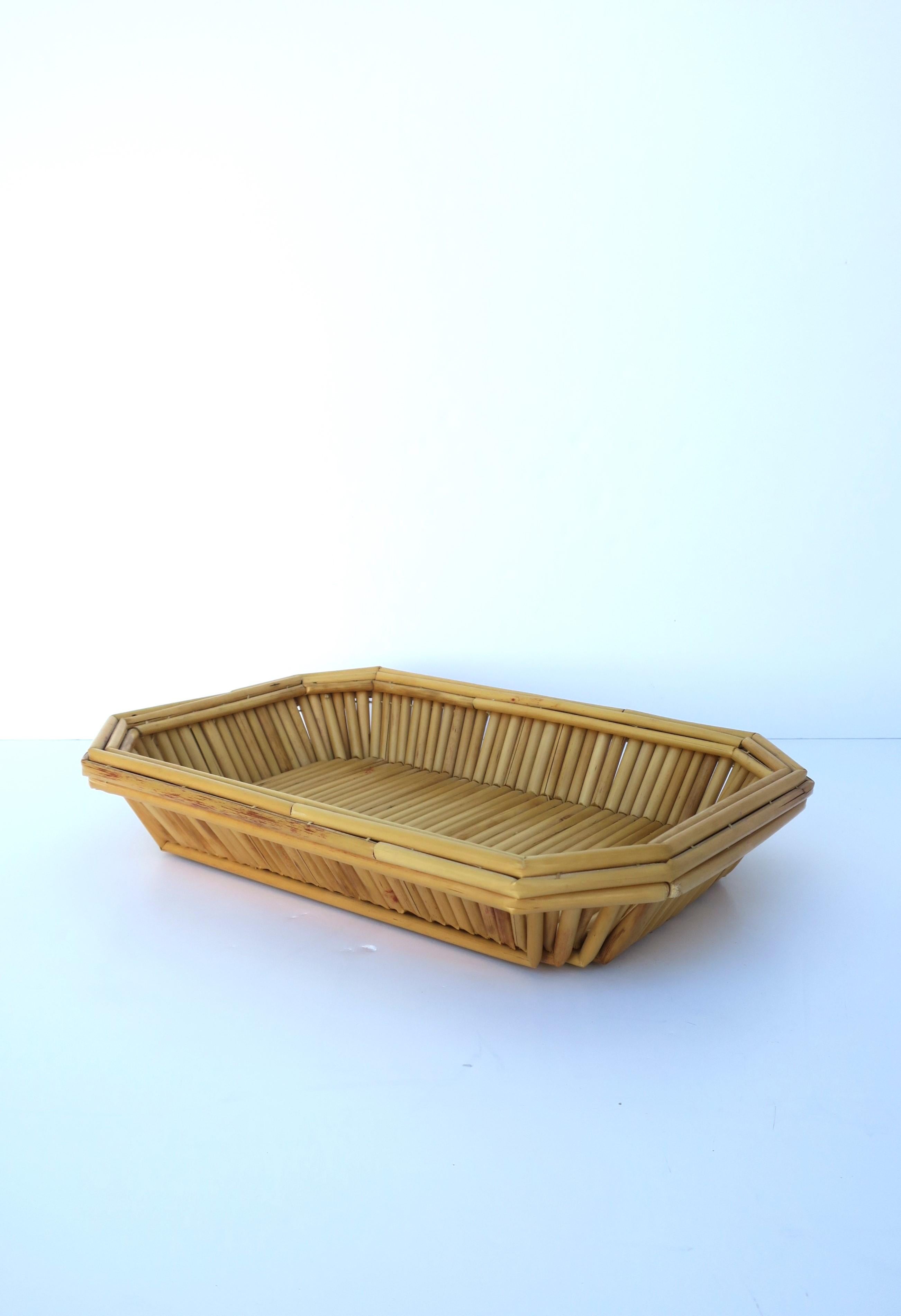 Wicker Tray Basket Centerpiece For Sale 7