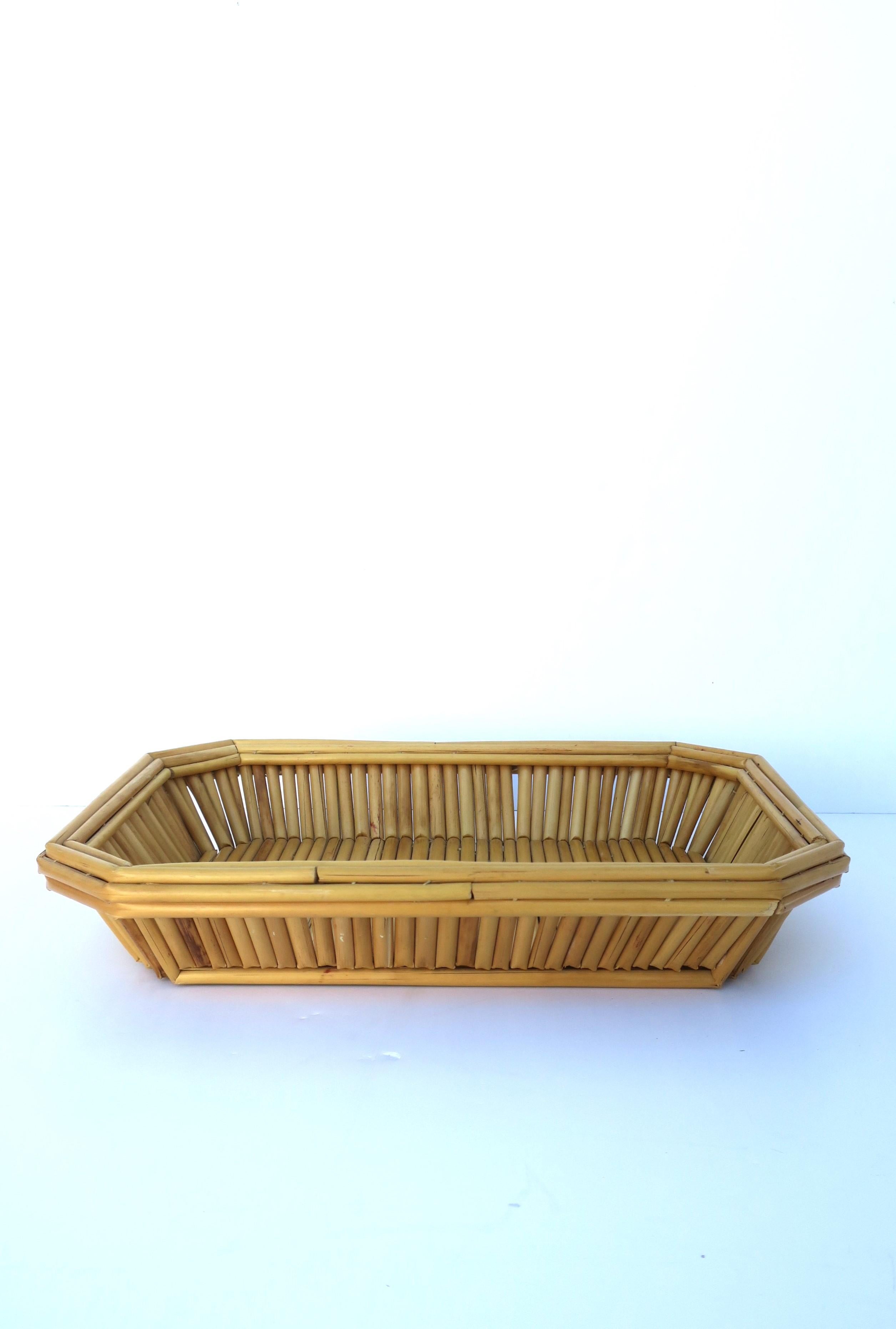 Wicker Tray Basket Centerpiece For Sale 4