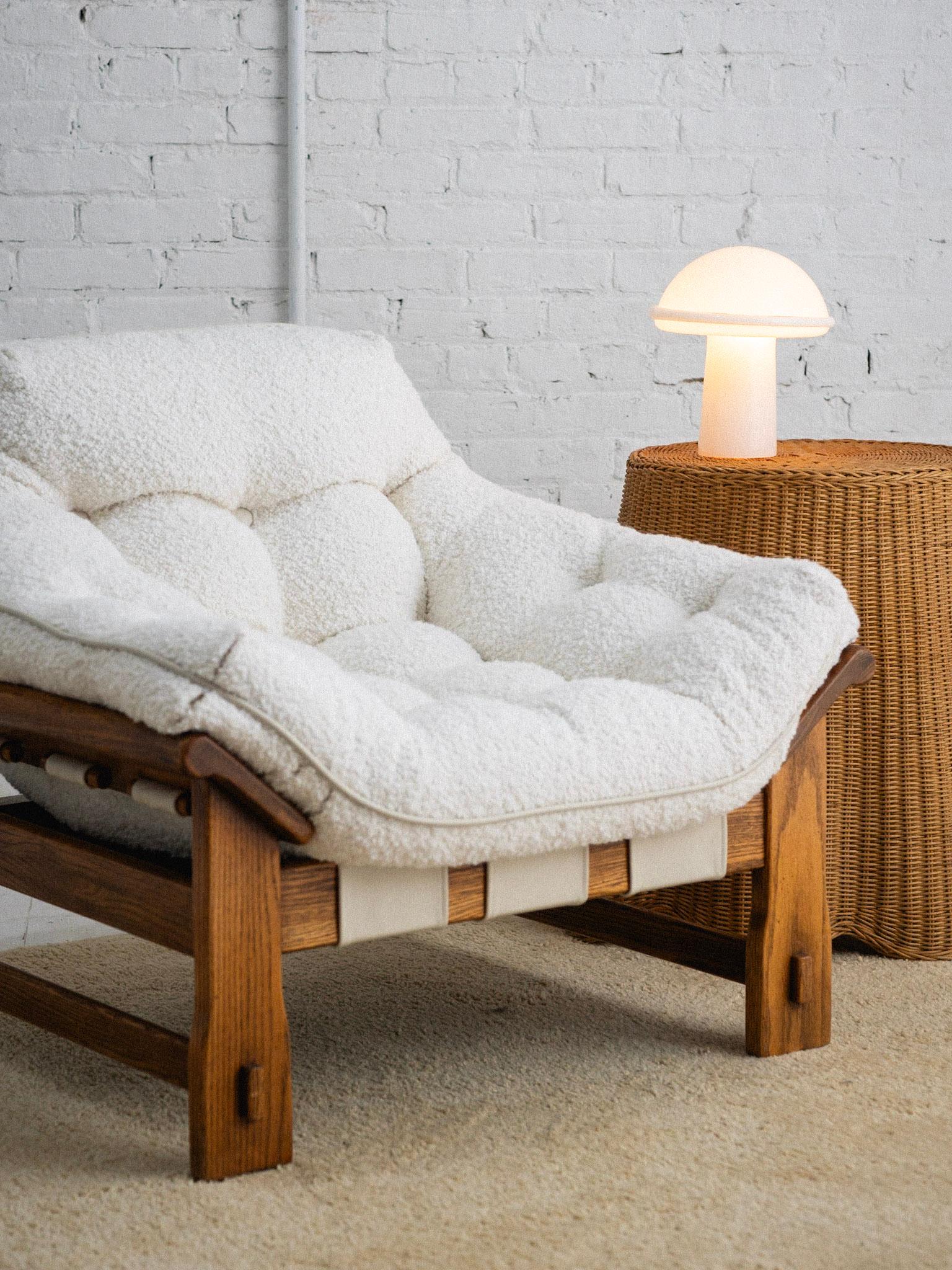 Wicker Trompe-l'Oeil Draped Side Table 3