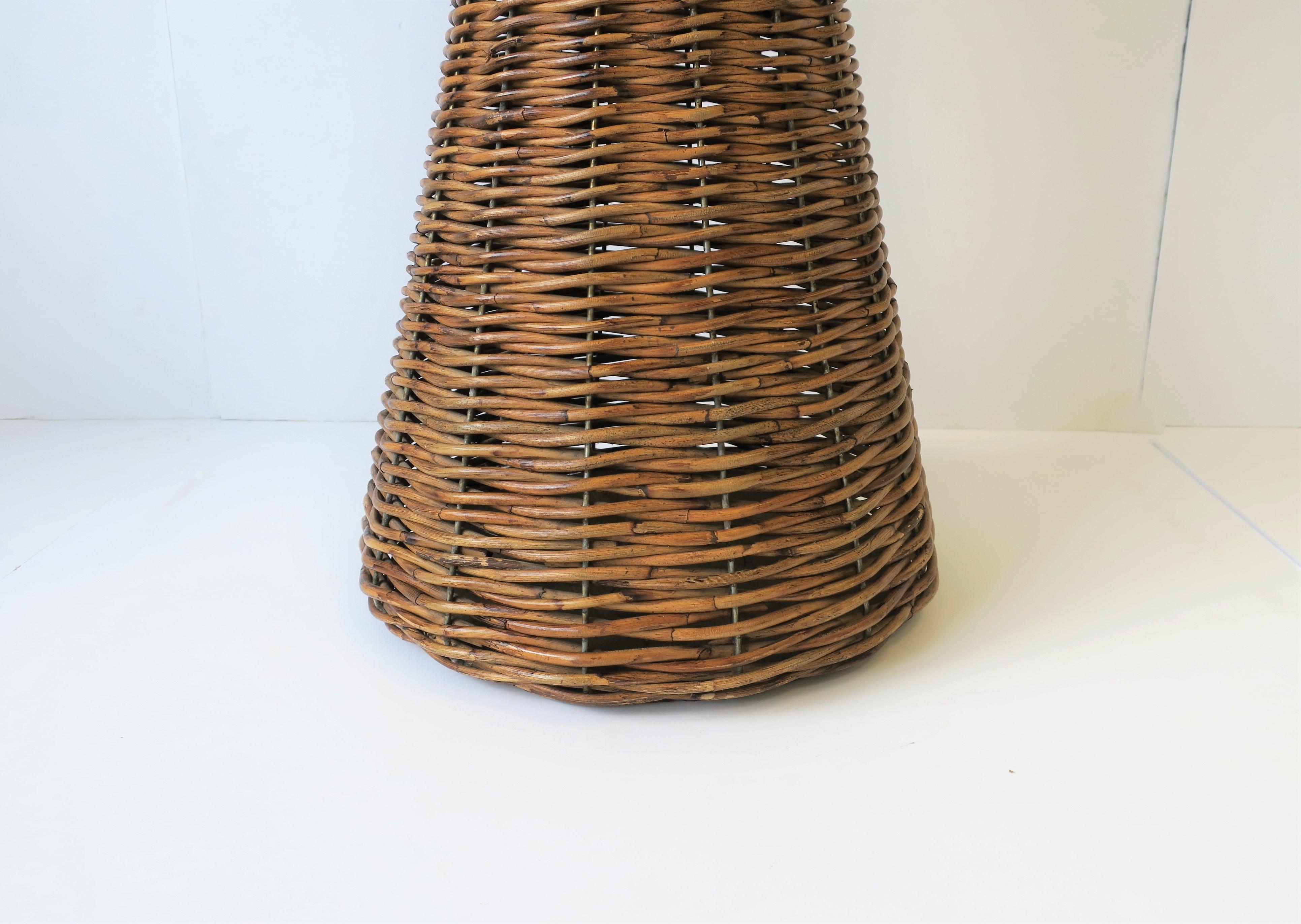 Tall Wicker Vase or Vessel 2