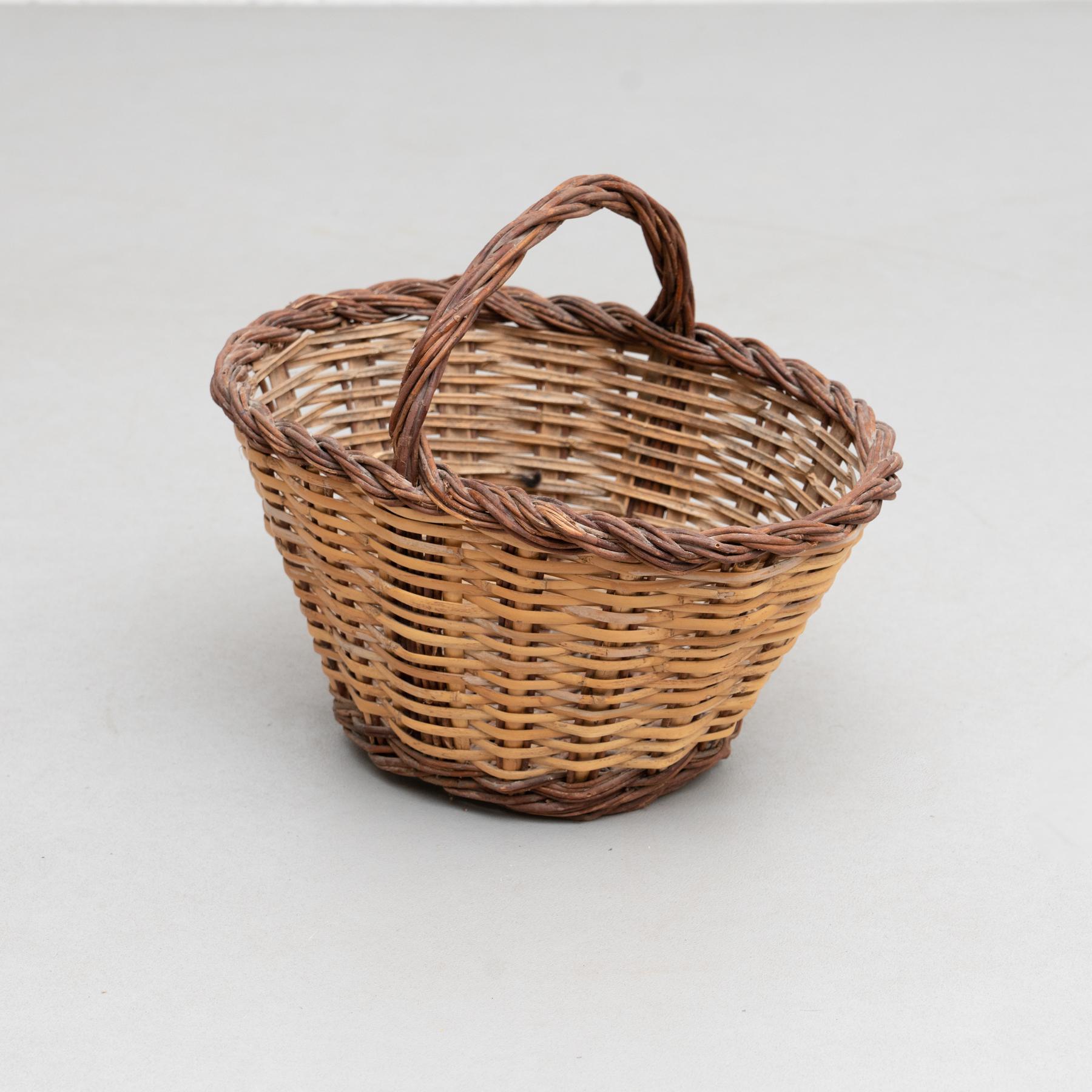 antique wicker picnic basket