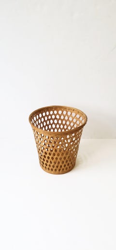 Wicker Wastebasket or Trash Can