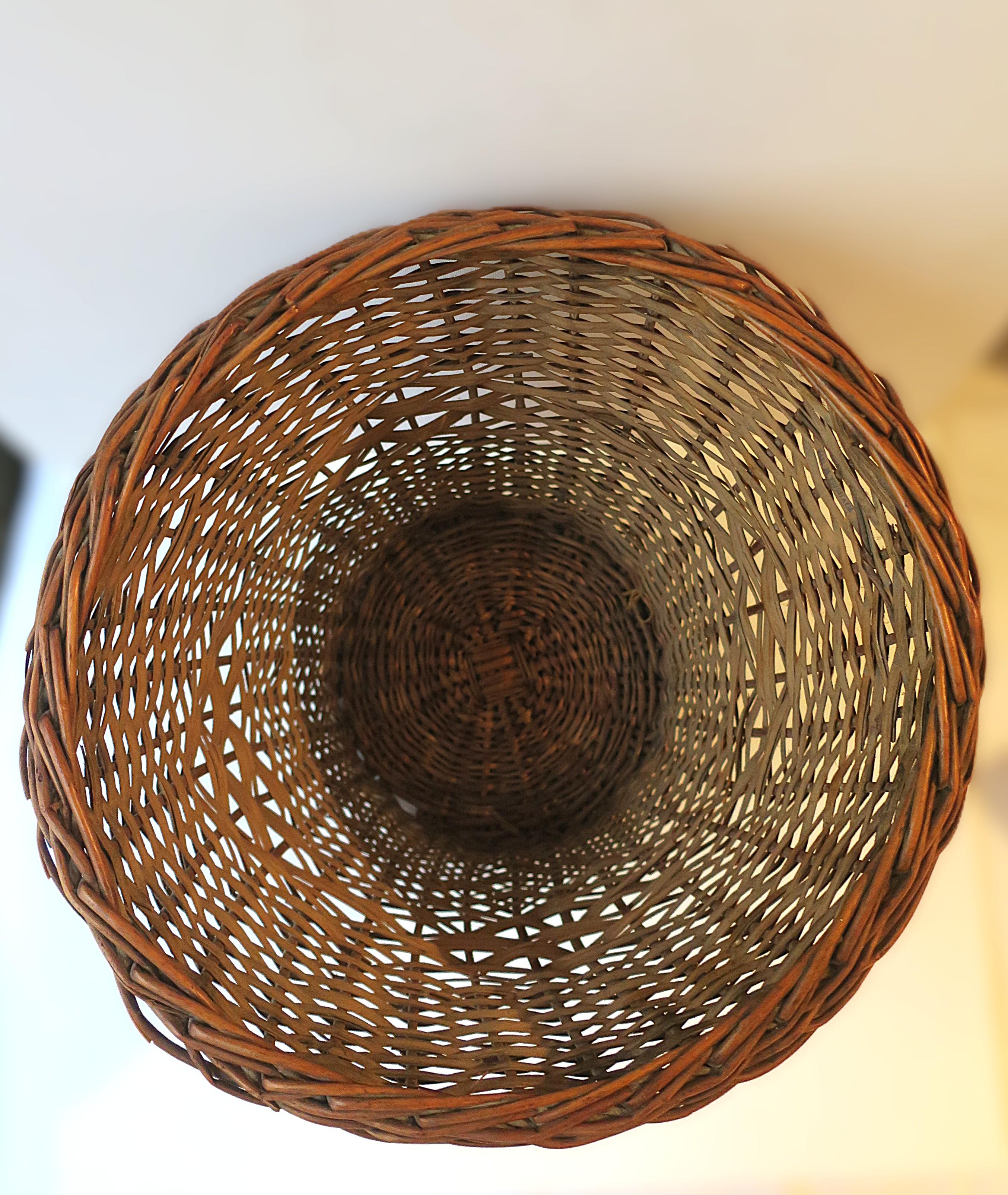 Wicker Trash Can Wastebasket For Sale 2