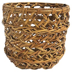 Wicker Wastebasket Trash Can or Plant Cachepot