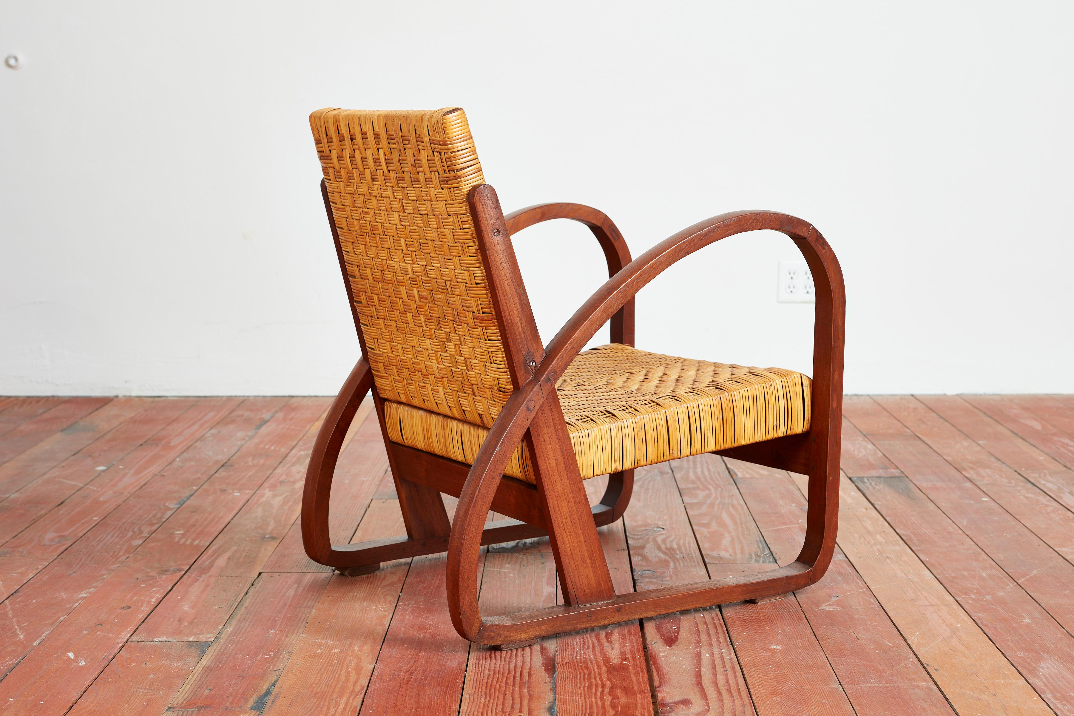 Italian Wicker Wood Chairs