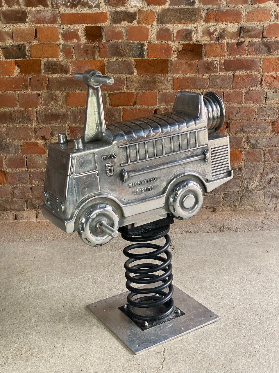 English Wicksteed Fire Engine Child’s Fairground Rocker, Circa 1950