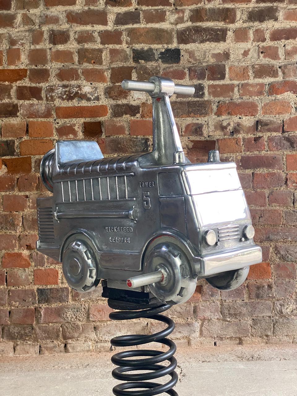 Wicksteed Fire Engine Child’s Fairground Rocker, Circa 1950 In Good Condition In Longdon, Tewkesbury