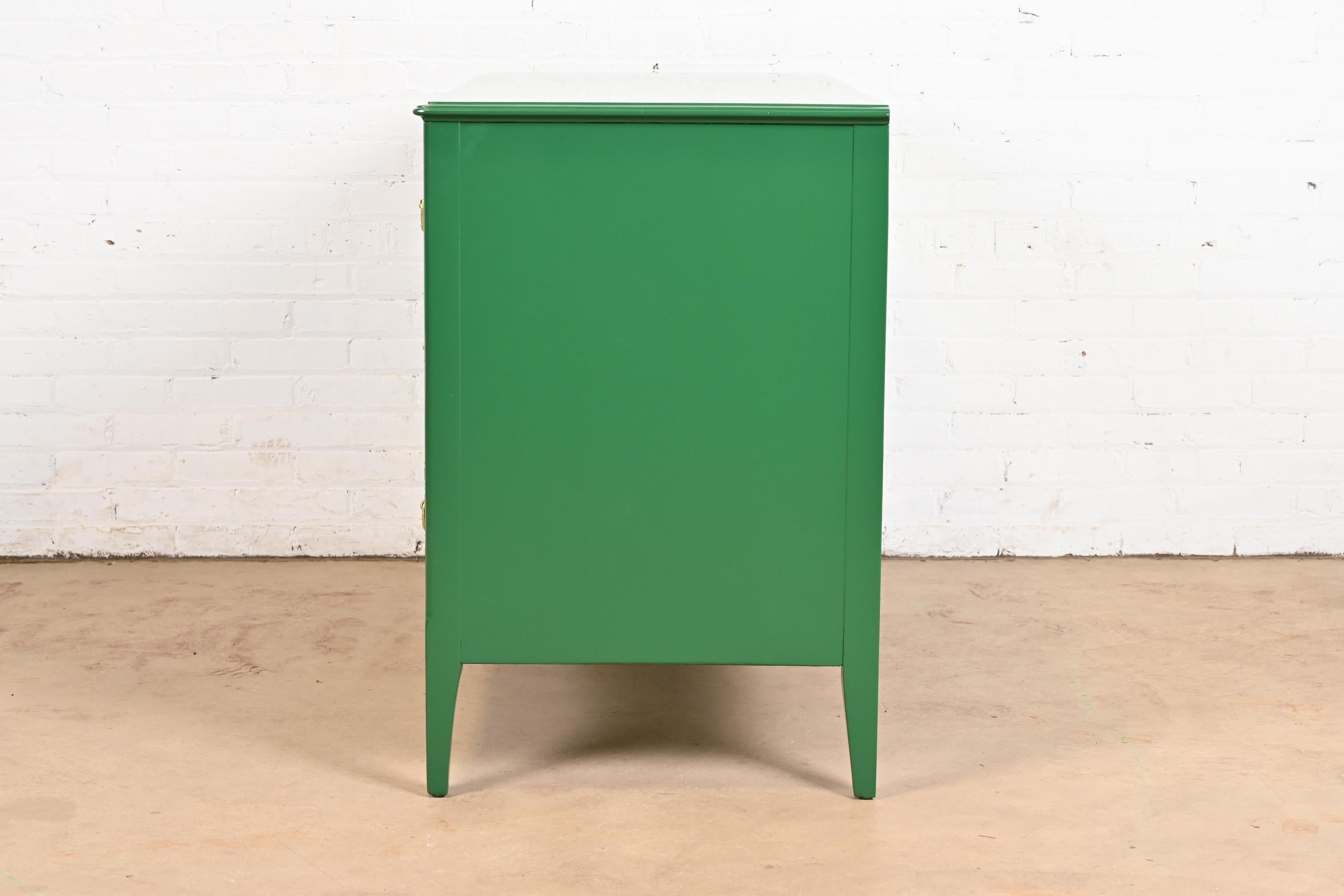 Widdicomb Antique French Regency Louis XVI Green Lacquered Dresser Chest For Sale 5