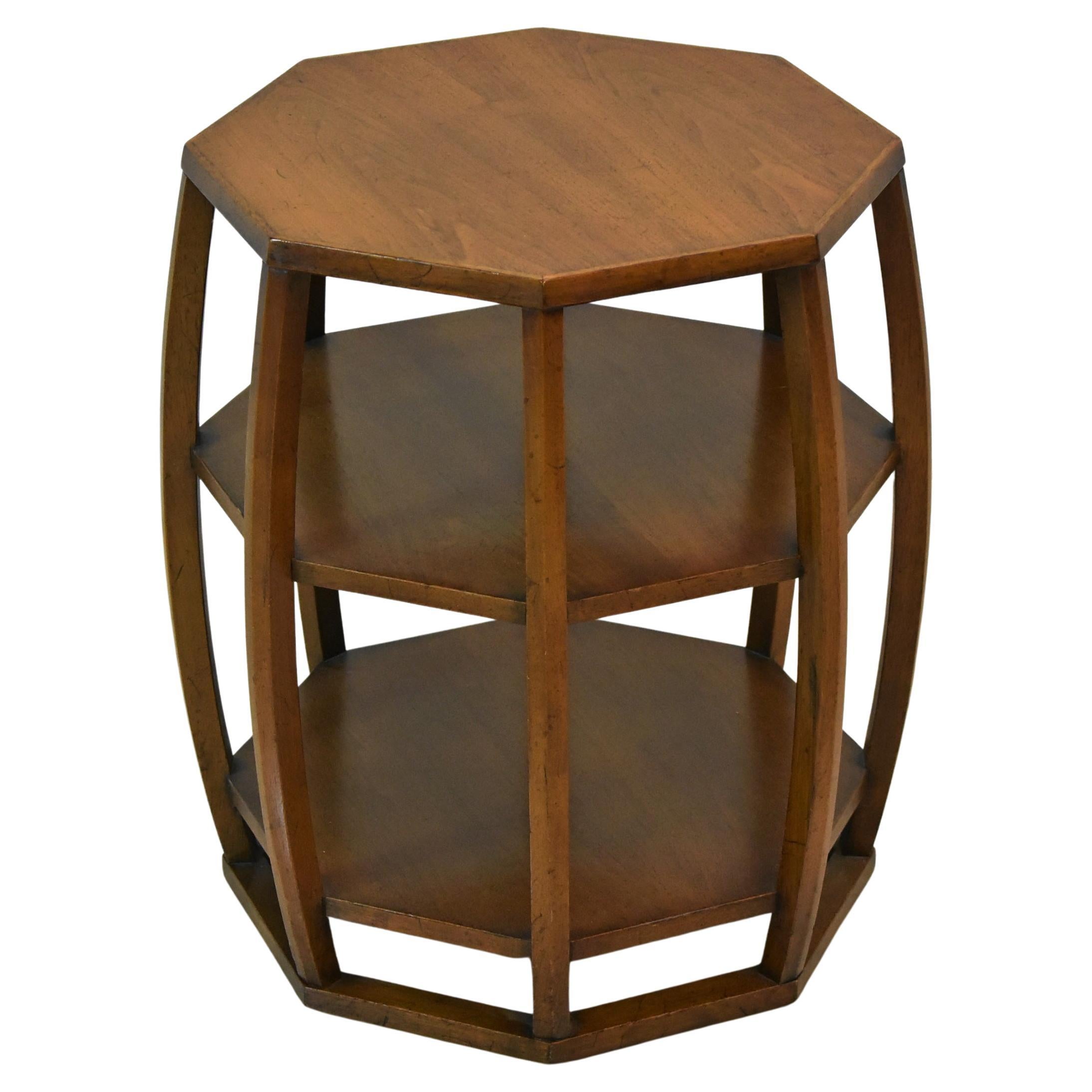 Widdicomb Asian Style Octagon Occasional Side Table For Sale