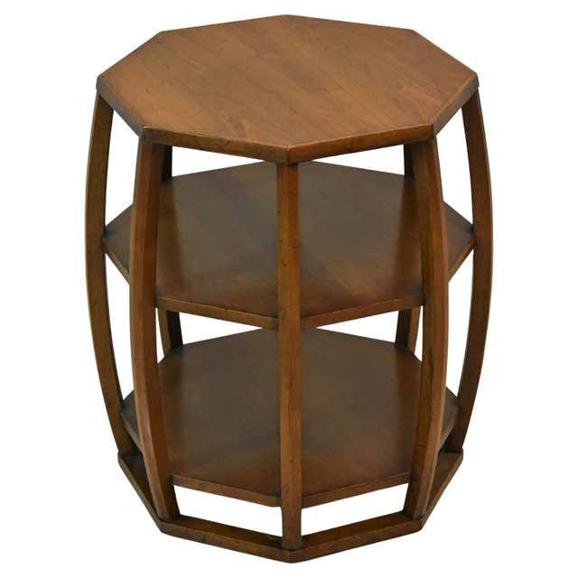 Octagonal Timber Table Widdicomb Asian Style Octagon Occasional Side Table For Sale at 1stDibs