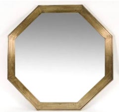Coppia di specchi ottagonali in ottone di Widdicomb