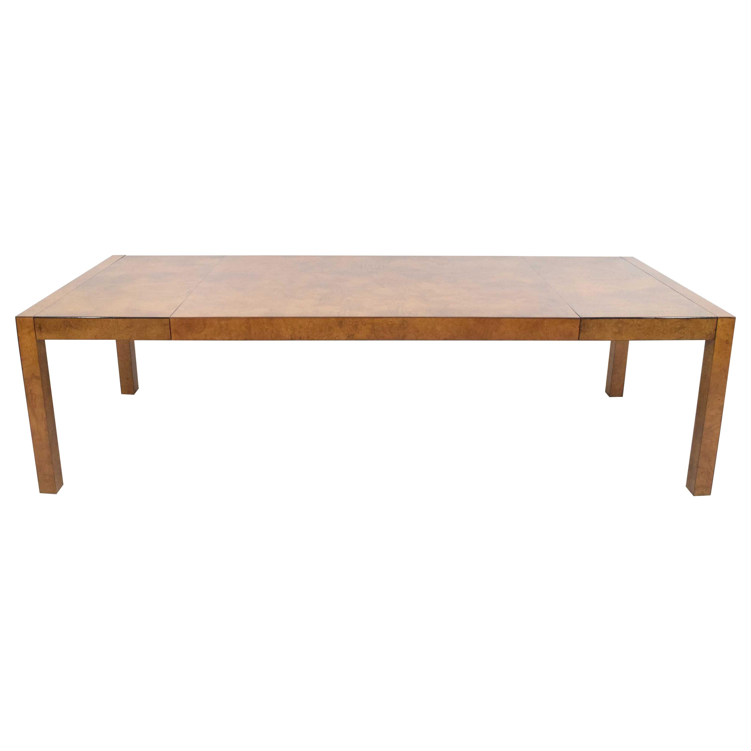 John Widdicomb Burl Wood Dining Table