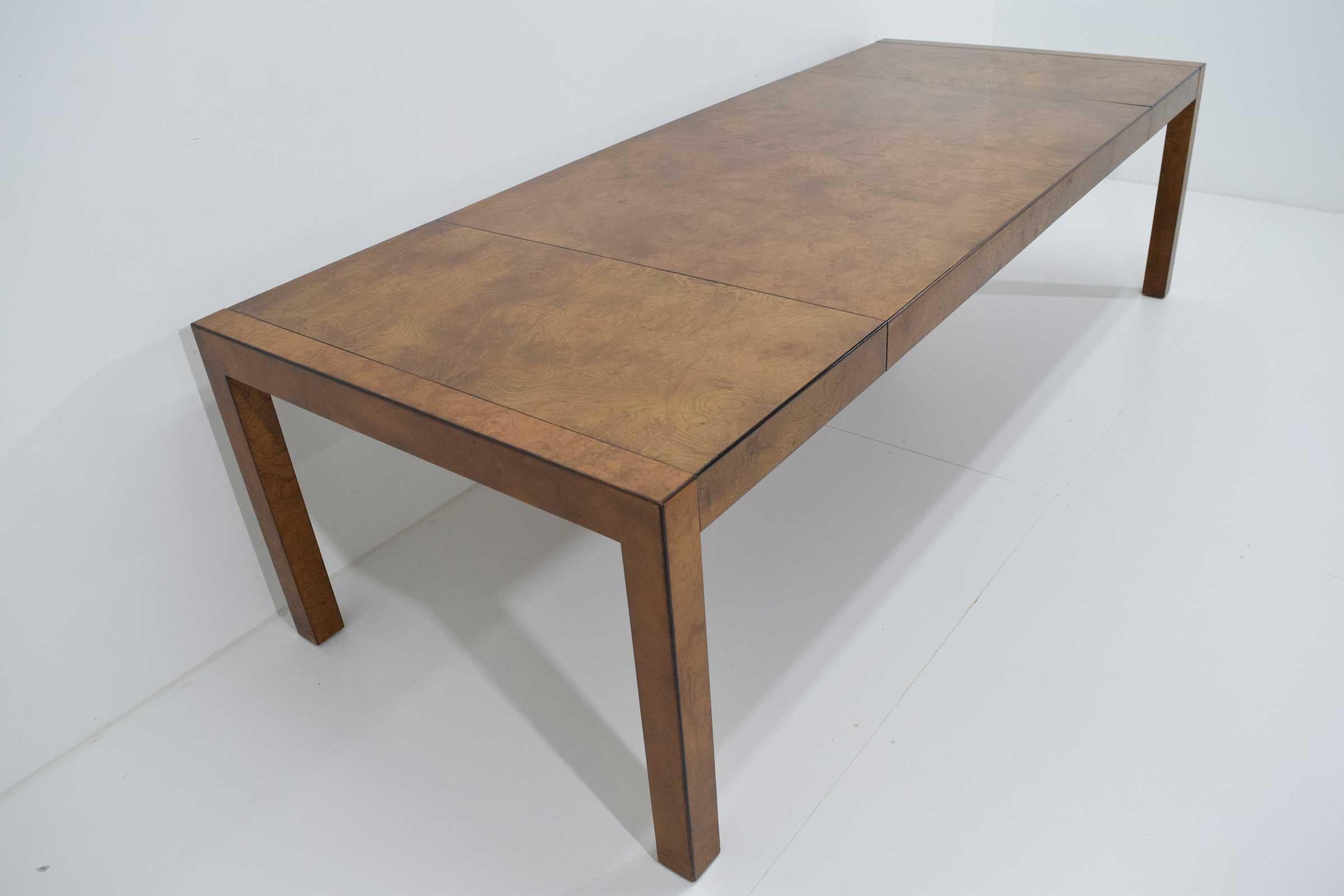 Mid-Century Modern John Widdicomb Burl Wood Dining Table