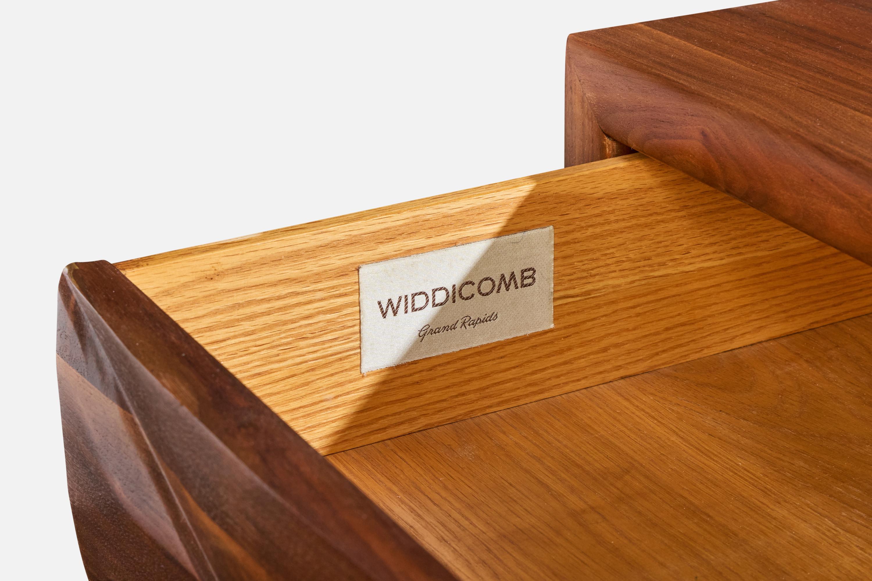 Widdicomb, Cassettiera, Oak, Ottone, USA, anni '50 in vendita 4