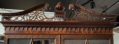 Widdicomb Chinese Chippendale Style Mahogany Display Cabinet with Butler’s Desk