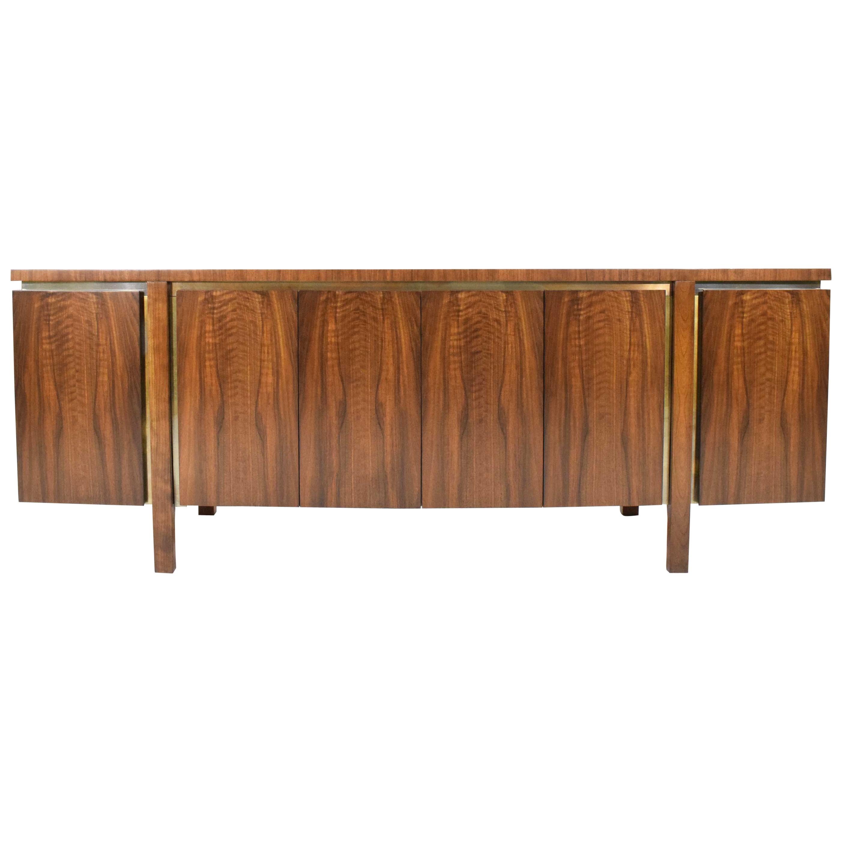 Widdicomb Credenza or Sideboard in Walnut with Parquet Patterned Top