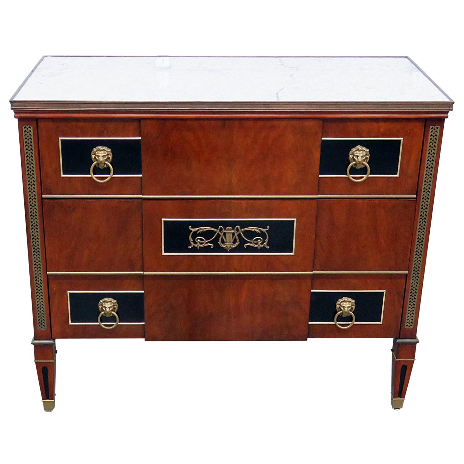 Widdicomb Directoire Style Marble Top Commode
