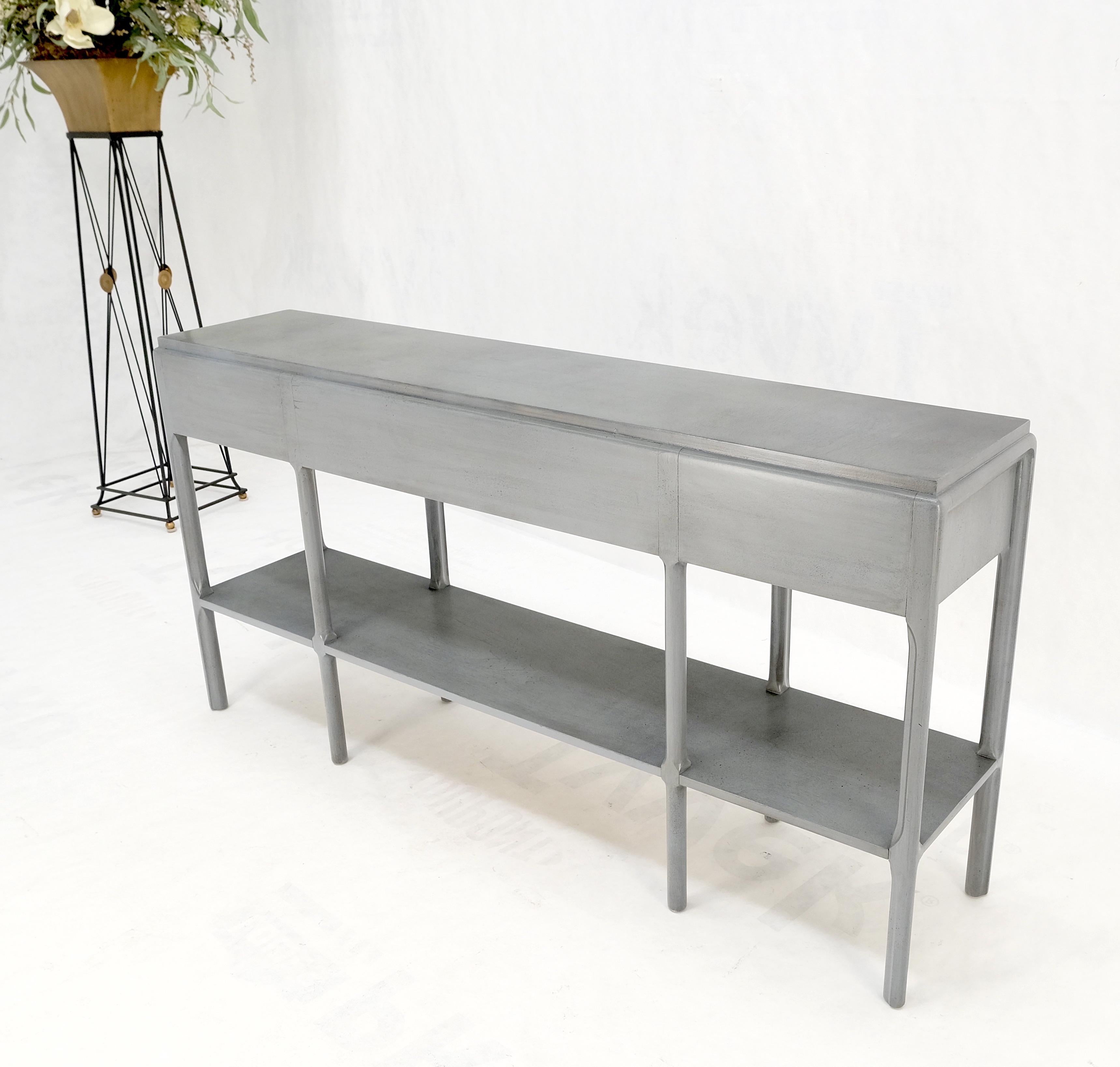 Widdicomb Faux Finish 3 Drawer Long Sofa Console Table Credenza W/ Shelf Mint! For Sale 6