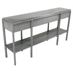 Widdicomb Faux Finish 3 Drawer Long Sofa Console Table Credenza W/ Shelf Mint!