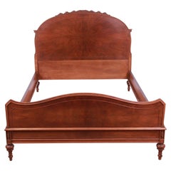Widdicomb French Regency Louis XVI Burled Walnut Full Size Bed, Circa 1920s