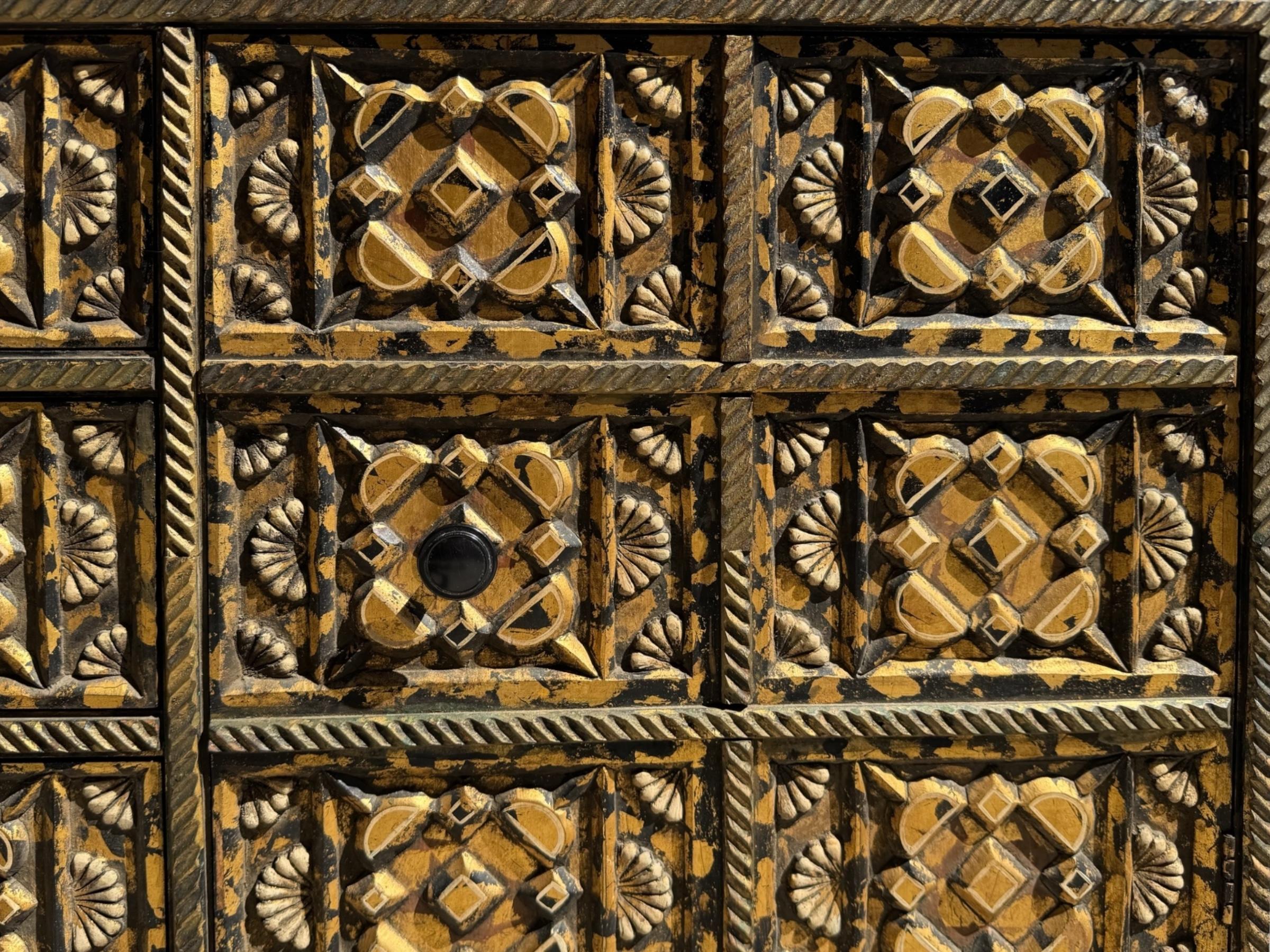 Carved Widdicomb Gilded Walnut Chest For Sale