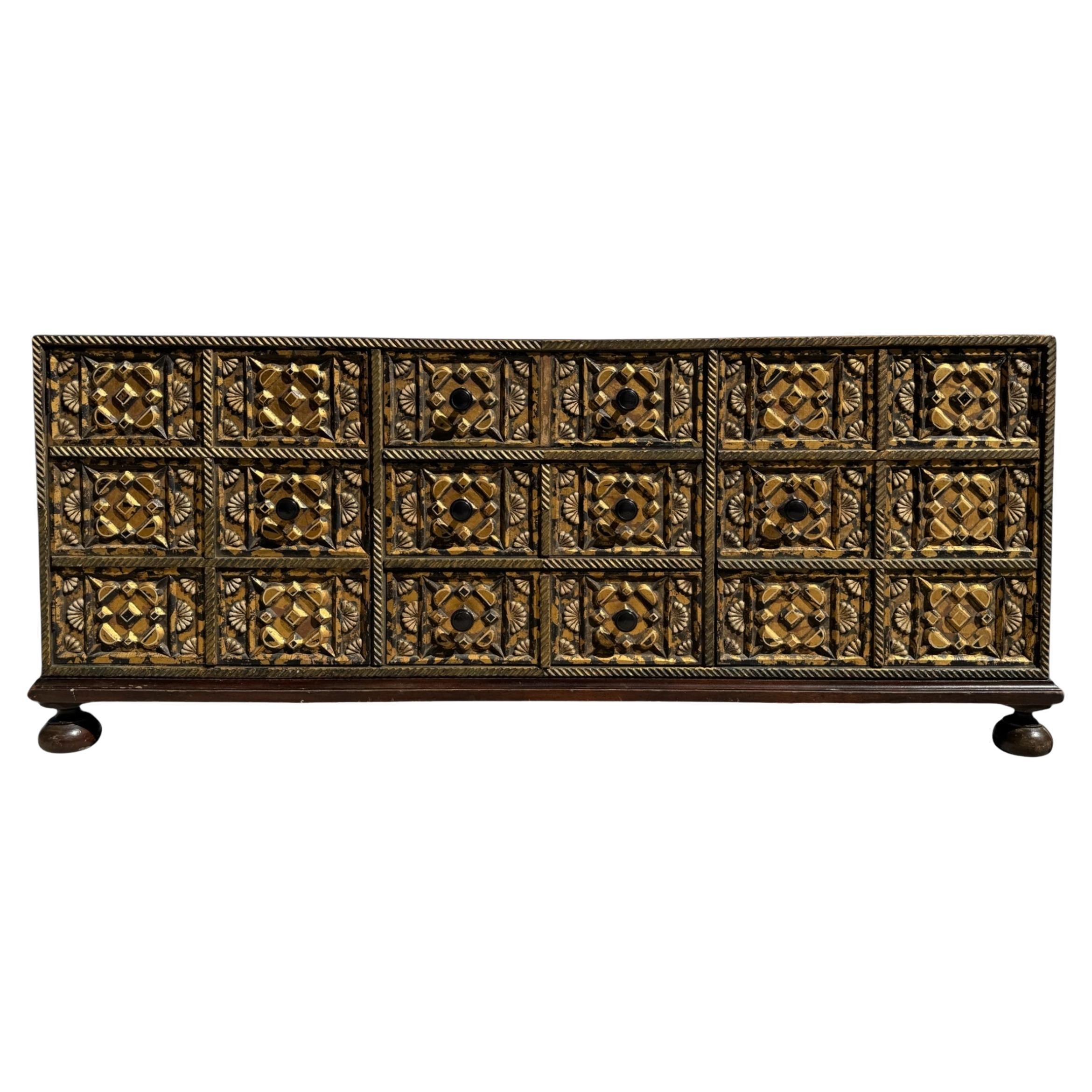 Widdicomb Gilded Walnut Chest For Sale