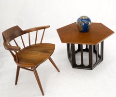 Widdicomb esagono luce noce top centro lampada tavolo laterale base espresso