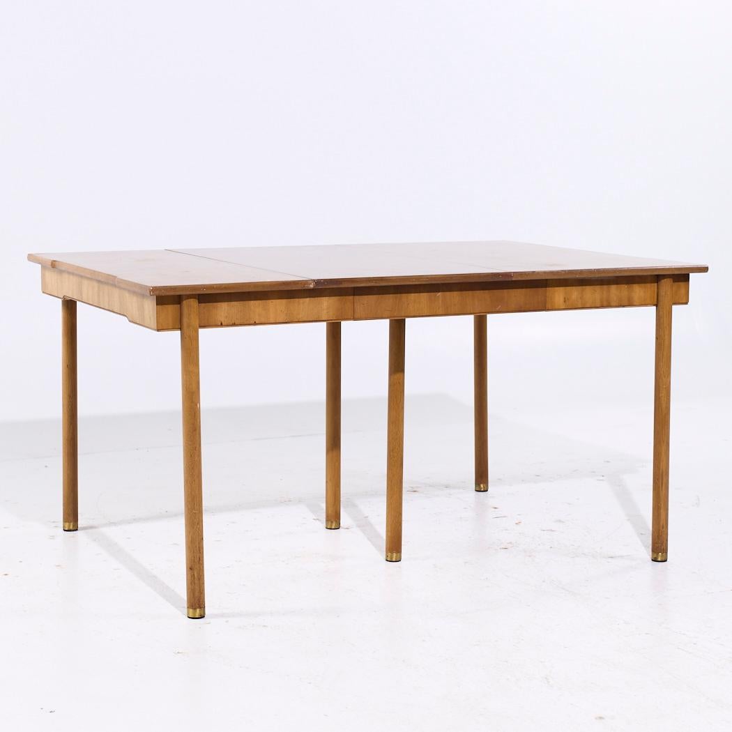 Widdicomb MCM Bleached Mahogany Expanding Console Dining Table with 4 Leaves For Sale 5