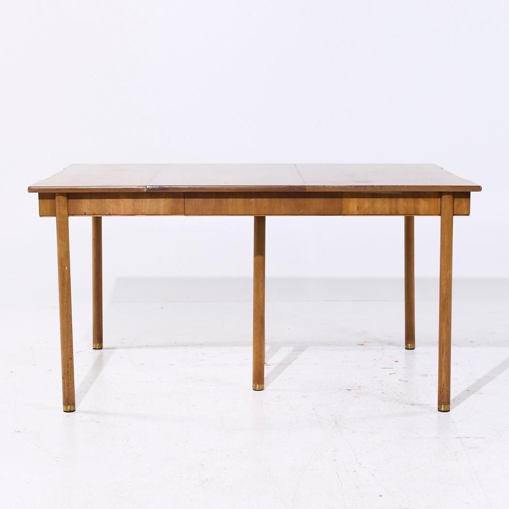 Widdicomb MCM Bleached Mahogany Expanding Console Dining Table with 4 Leaves For Sale 6