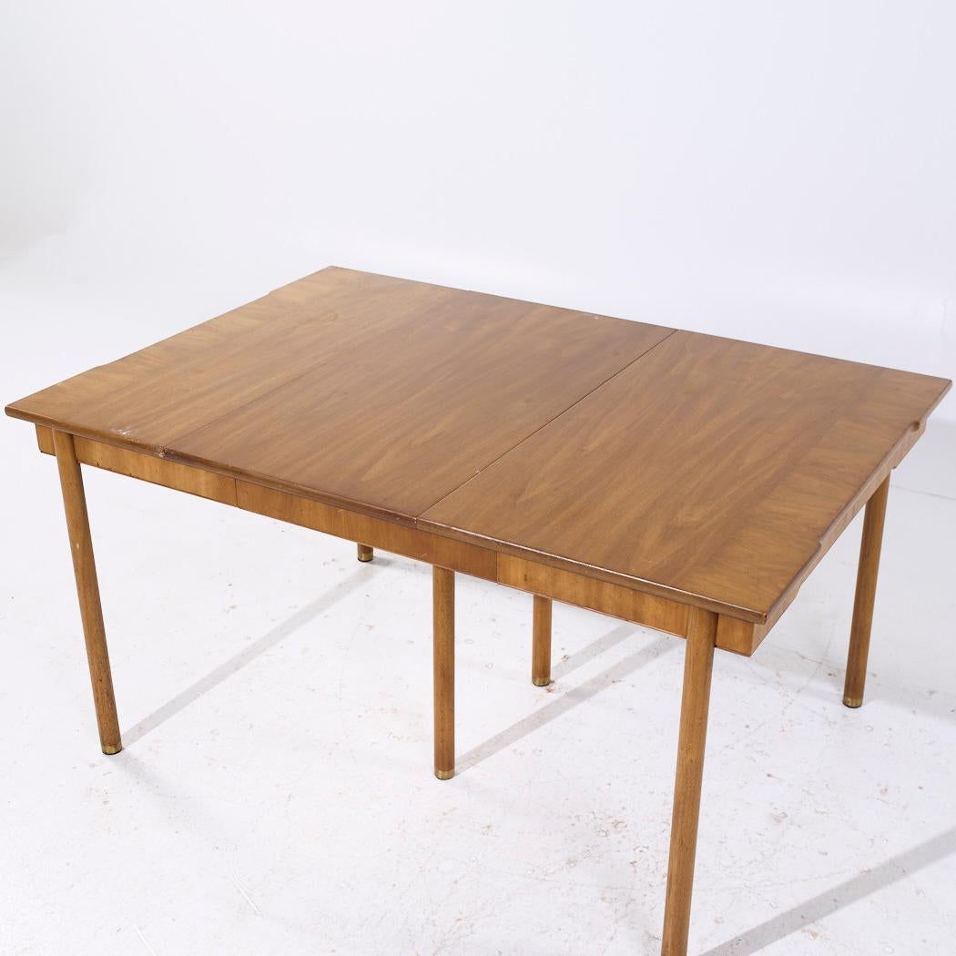 Widdicomb MCM Bleached Mahogany Expanding Console Dining Table with 4 Leaves For Sale 8