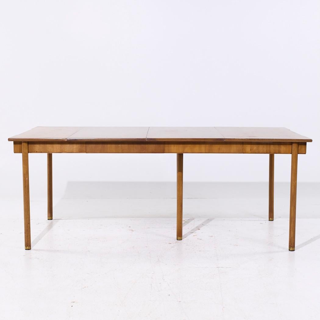 Widdicomb MCM Bleached Mahogany Expanding Console Dining Table with 4 Leaves For Sale 10