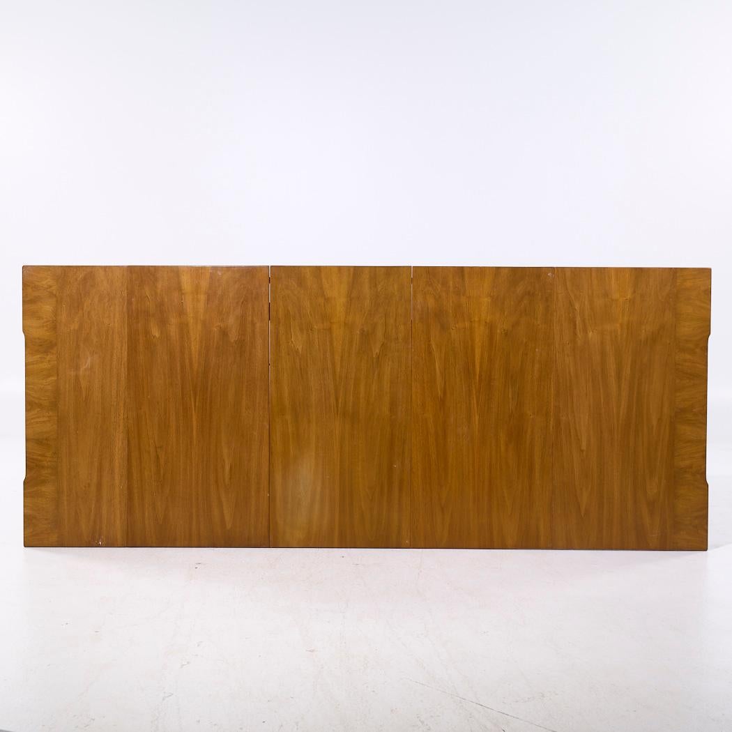 American Widdicomb MCM Bleached Mahogany Expanding Console Dining Table with 4 Leaves For Sale