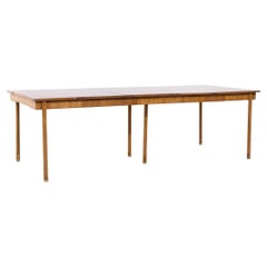 Widdicomb MCM Bleached Mahogany Expanding Console Dining Table with 4 Leaves