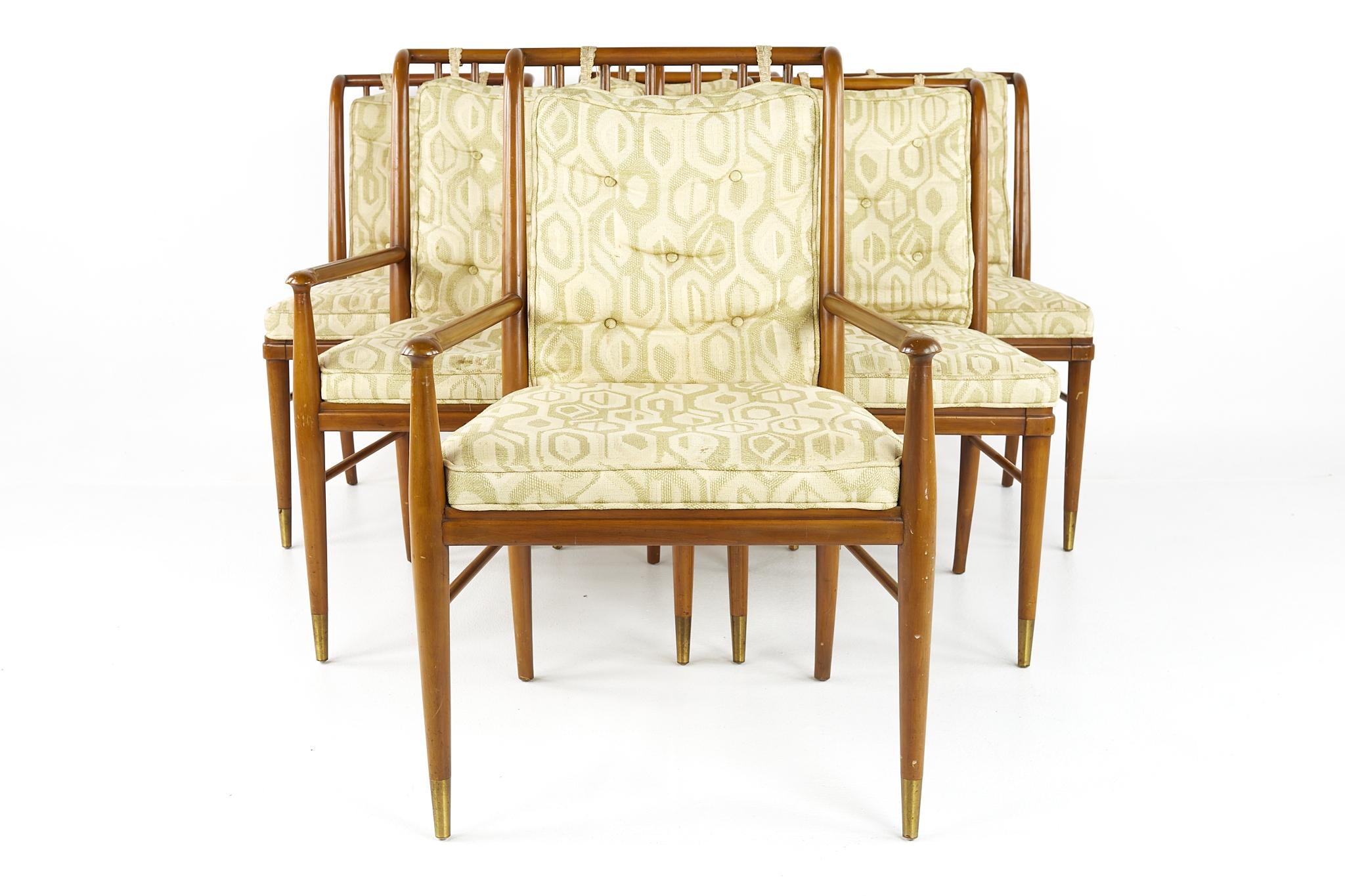 Widdicomb mid century dining chairs - set of 6

Each chair measures: 21 wide x 19 deep x 35 inches high, with a seat height of 19 and arm height of 24 inches

Captain chair measures: 24.5 wide x 20 deep x 37 inches high, with a seat height of 19