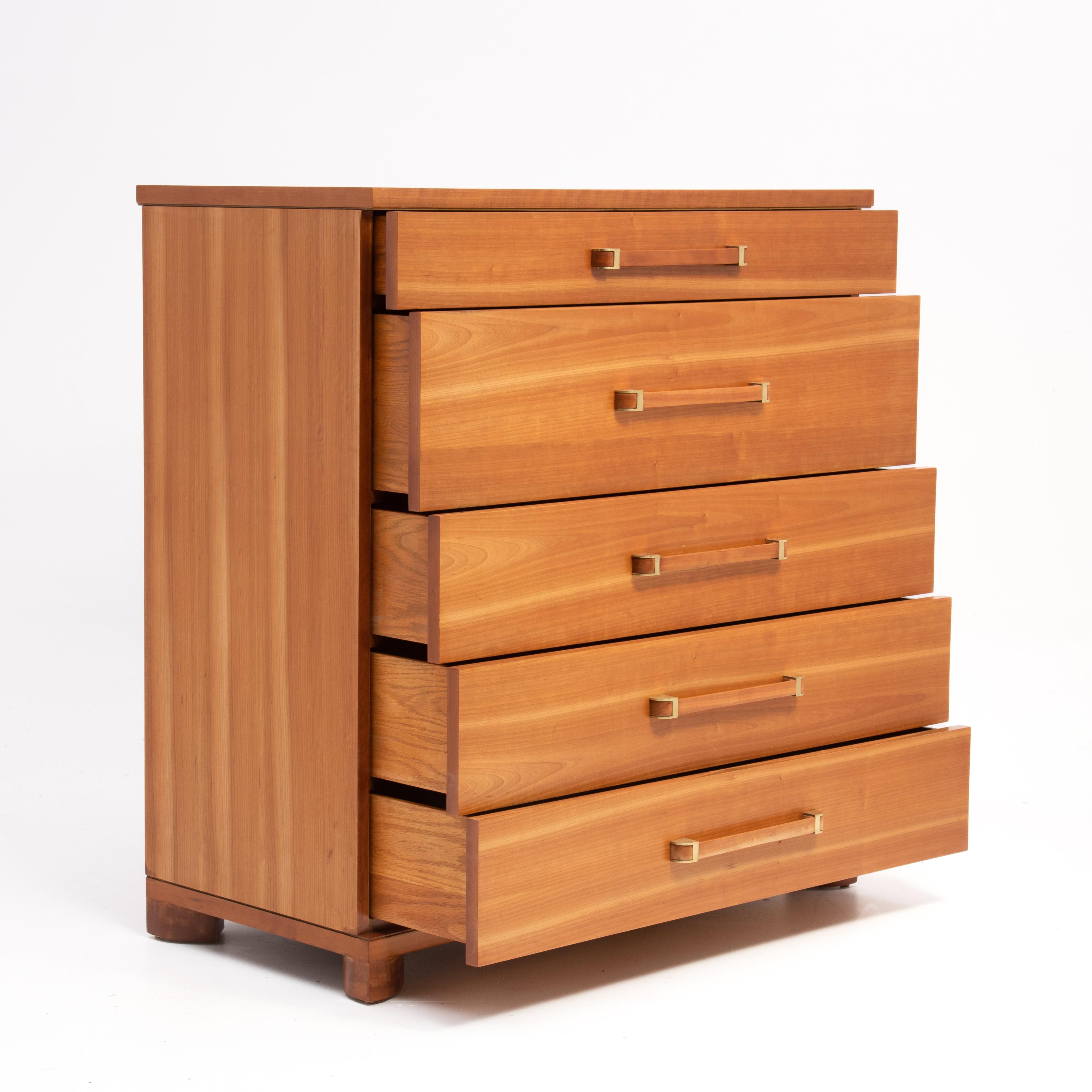 Mid-Century Modern Widdicomb Mid Century Modern Five Drawer Dresser Bachelors Chest Cherry 1950s