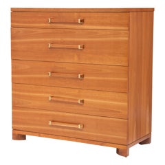 Widdicomb Mid Century Modern Five Drawer Dresser Bachelors Chest Cherry 1950s