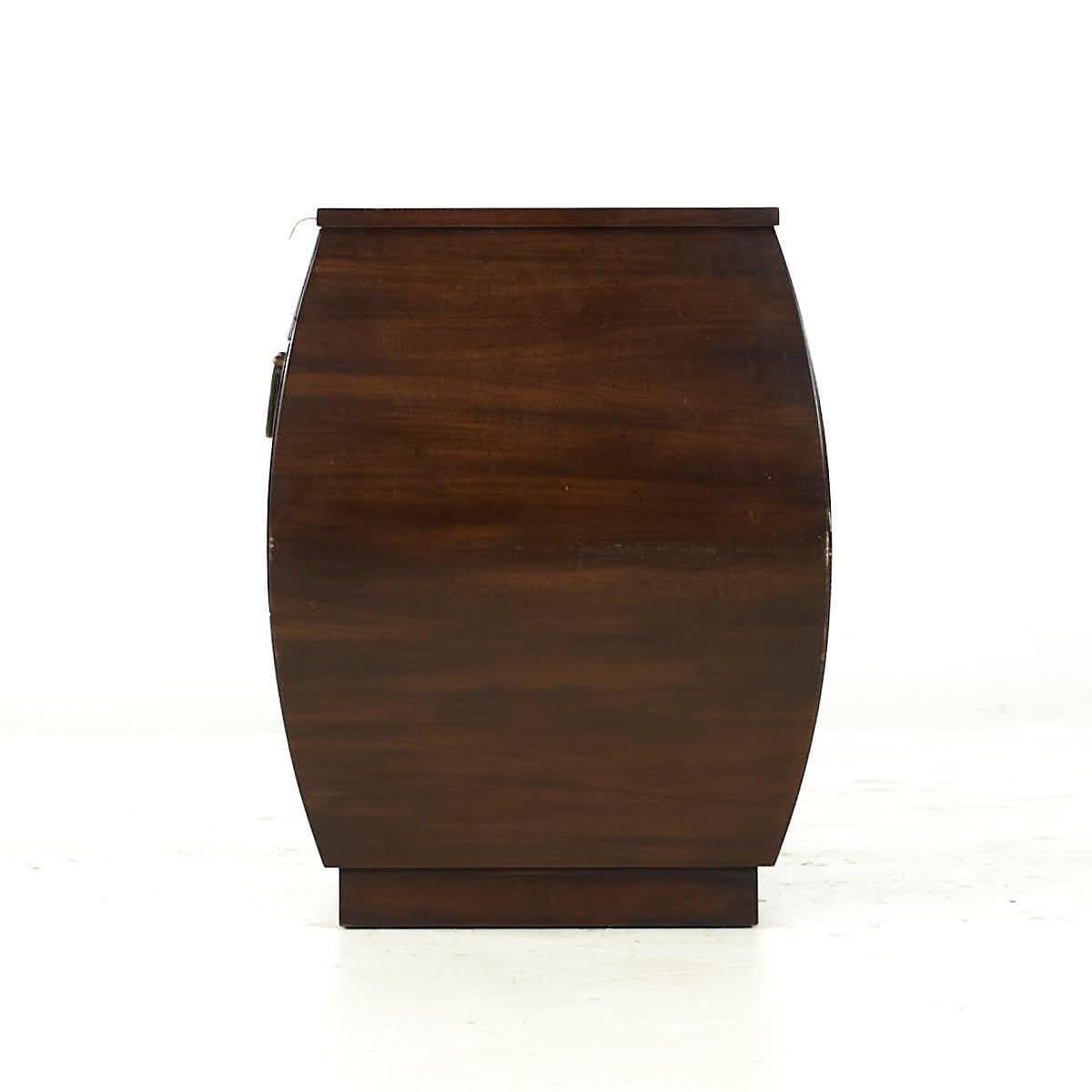 Widdicomb Mid Century Walnut and Brass End Table Nightstands For Sale 3