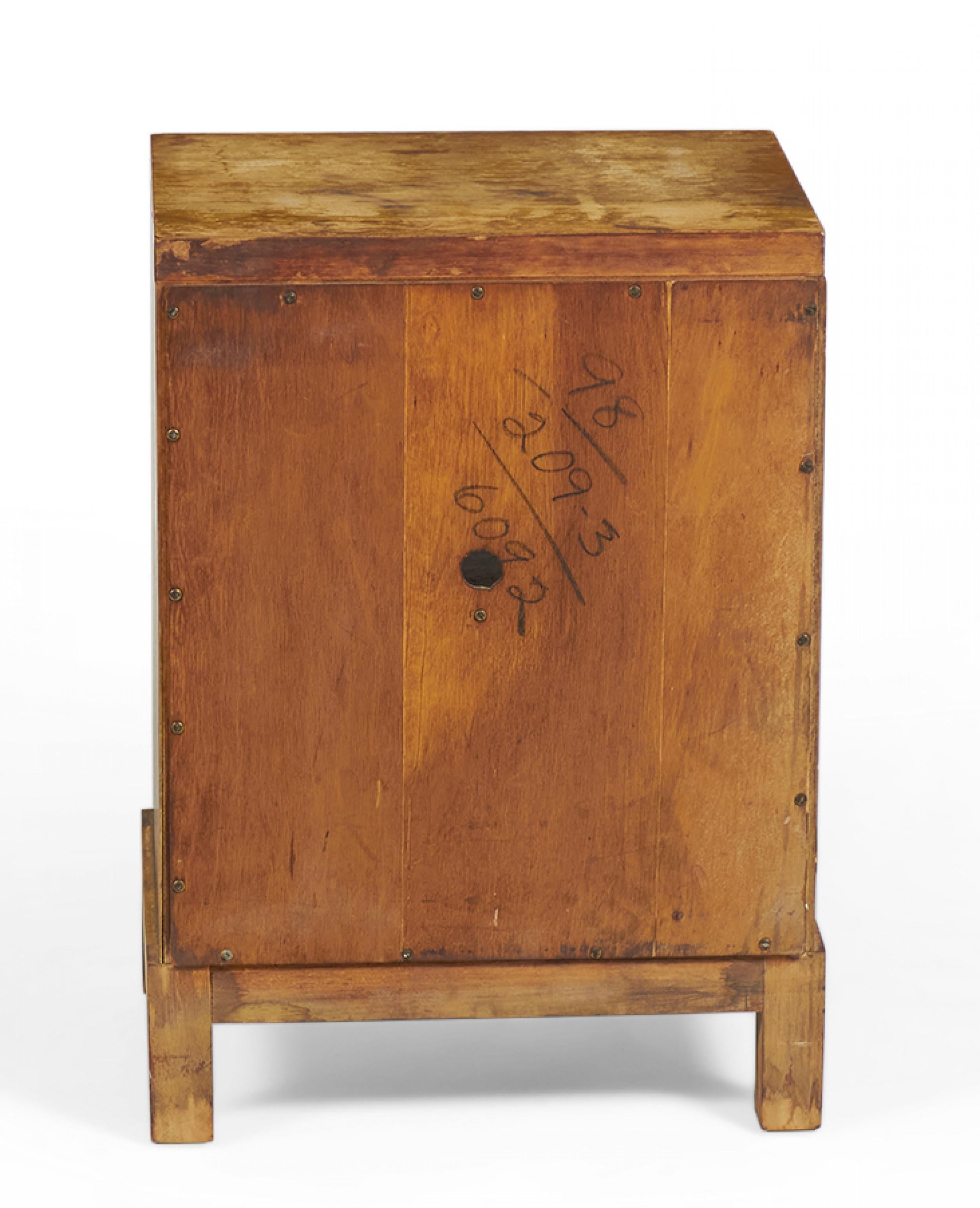 20th Century Widdicomb Modern American Mid-Century Walnut Single Drawer Nightstand For Sale
