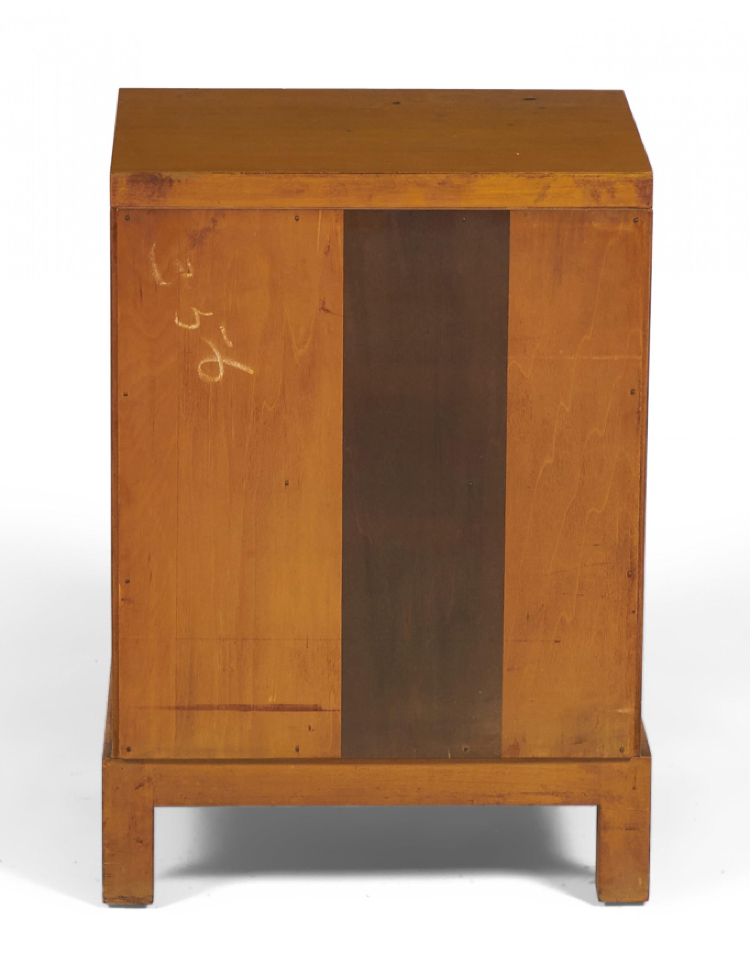 20th Century Widdicomb Modern American Mid-Century Walnut Single Drawer Nightstand For Sale