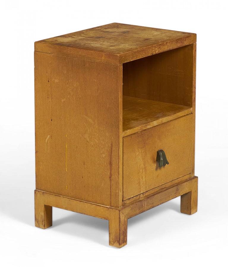 Modern American MidCentury Walnut Single Drawer Nightstand