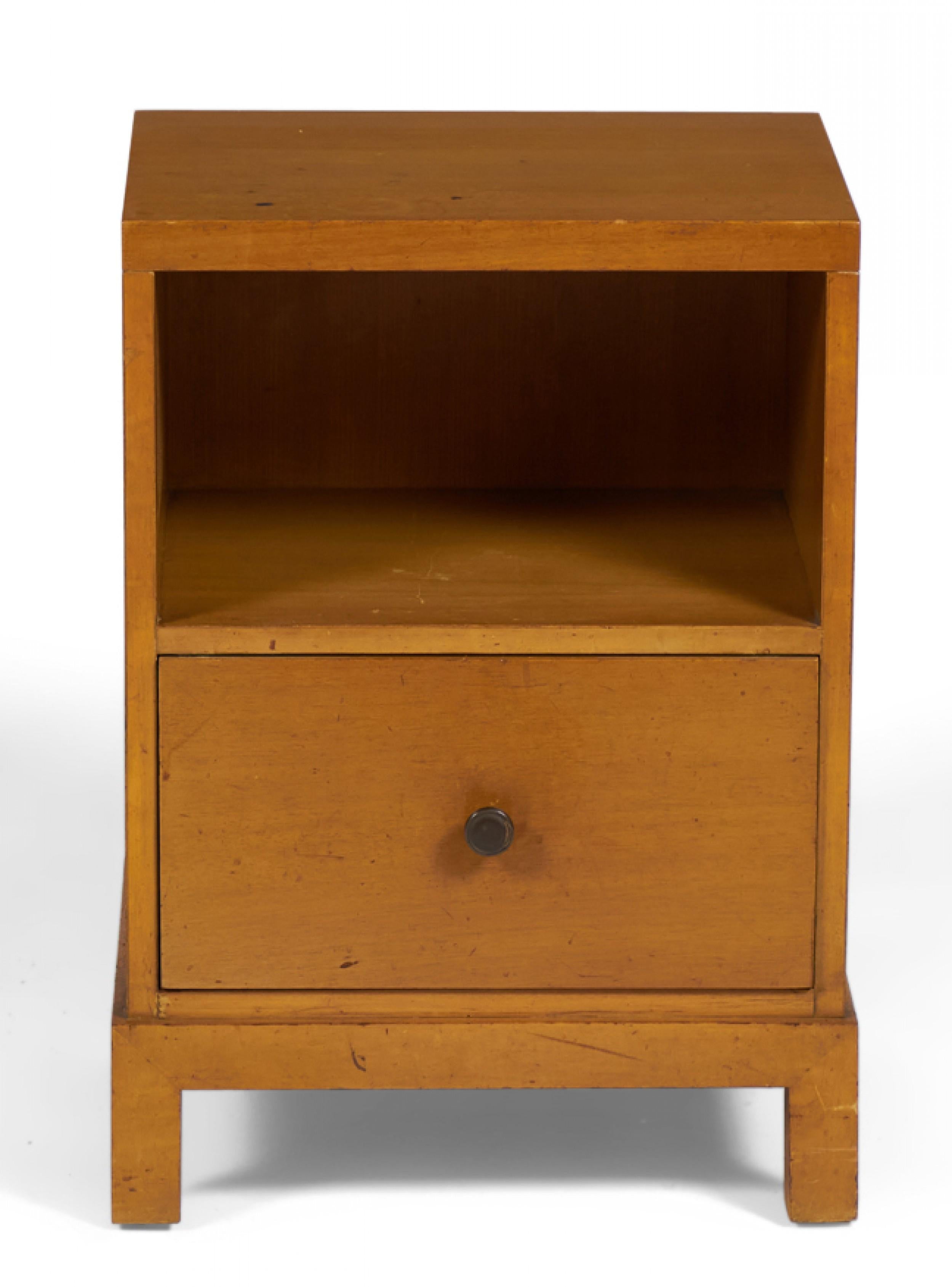 Widdicomb Modern American Mid-Century Walnut Single Drawer Nightstand For Sale